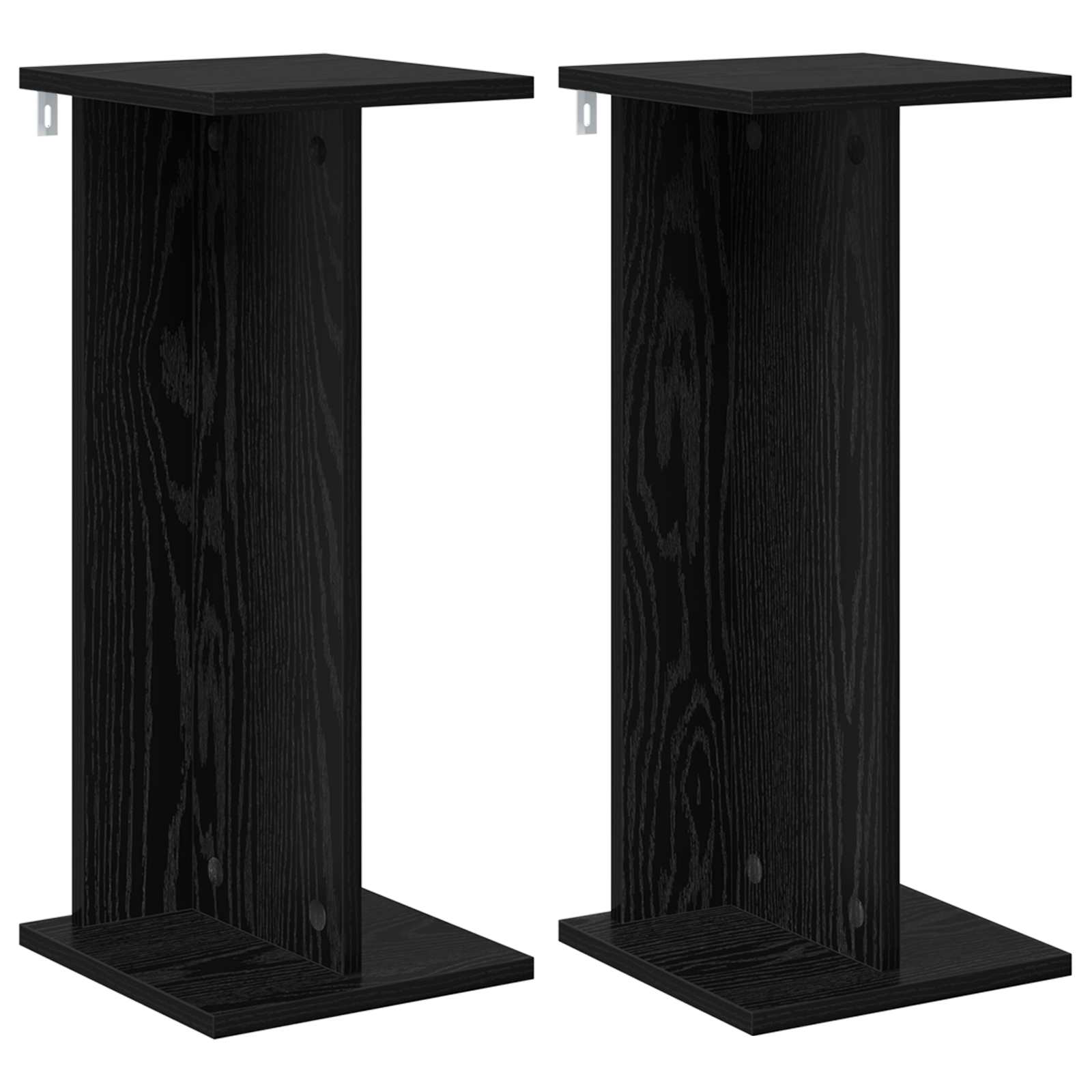 Stalak za biljke 2 pcs Crni Hrast 25 x 25,5 x 60,5 cm