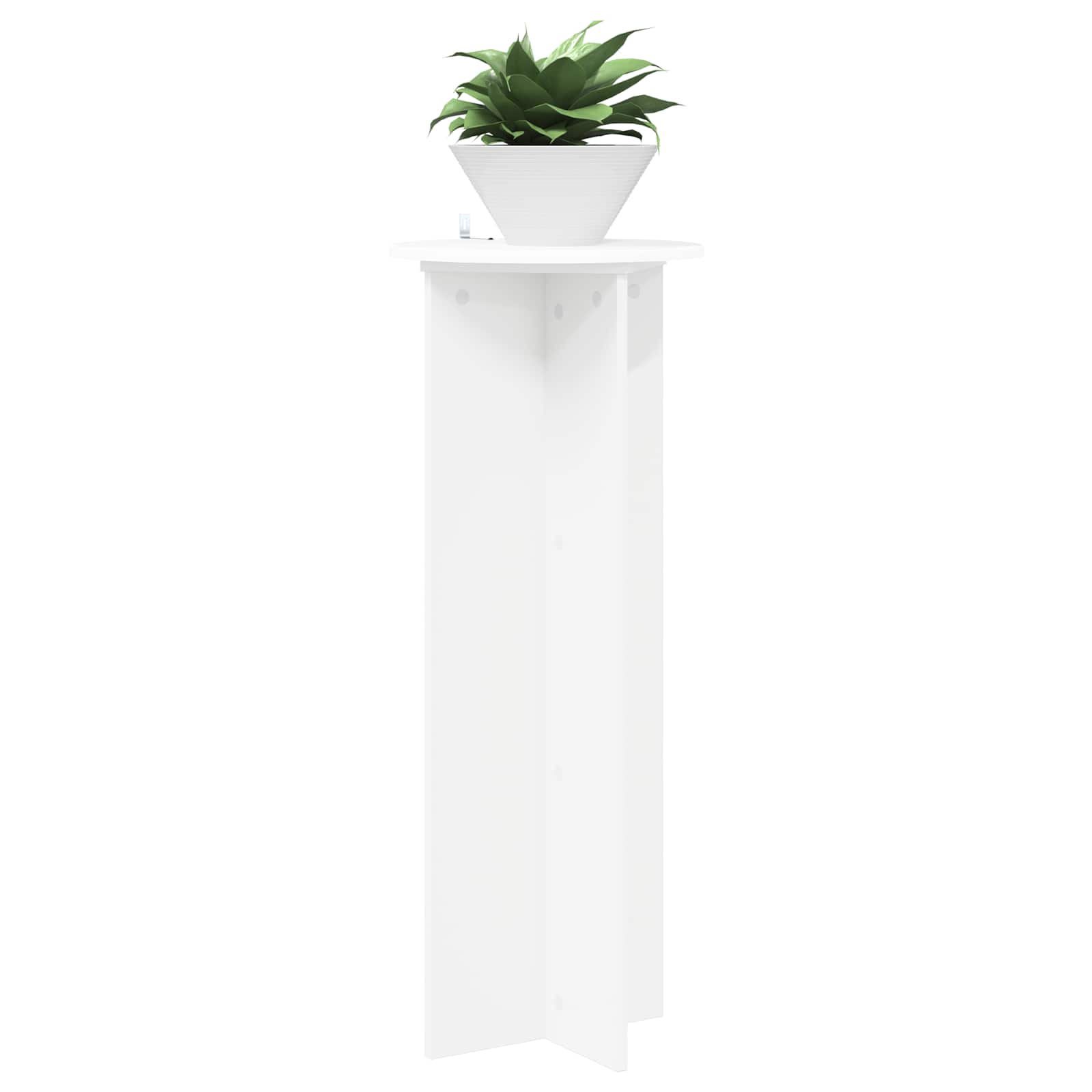 Stalak za biljke 2 pcs Bijela Ø40 x 100 cm Konstruirano drvo