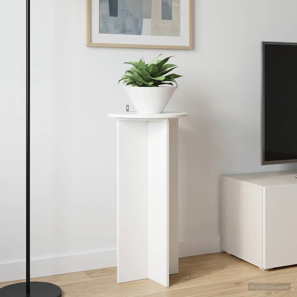 Stalak za biljke 2 pcs Bijela visokog sjaja 40 x 40 x 80 cm
