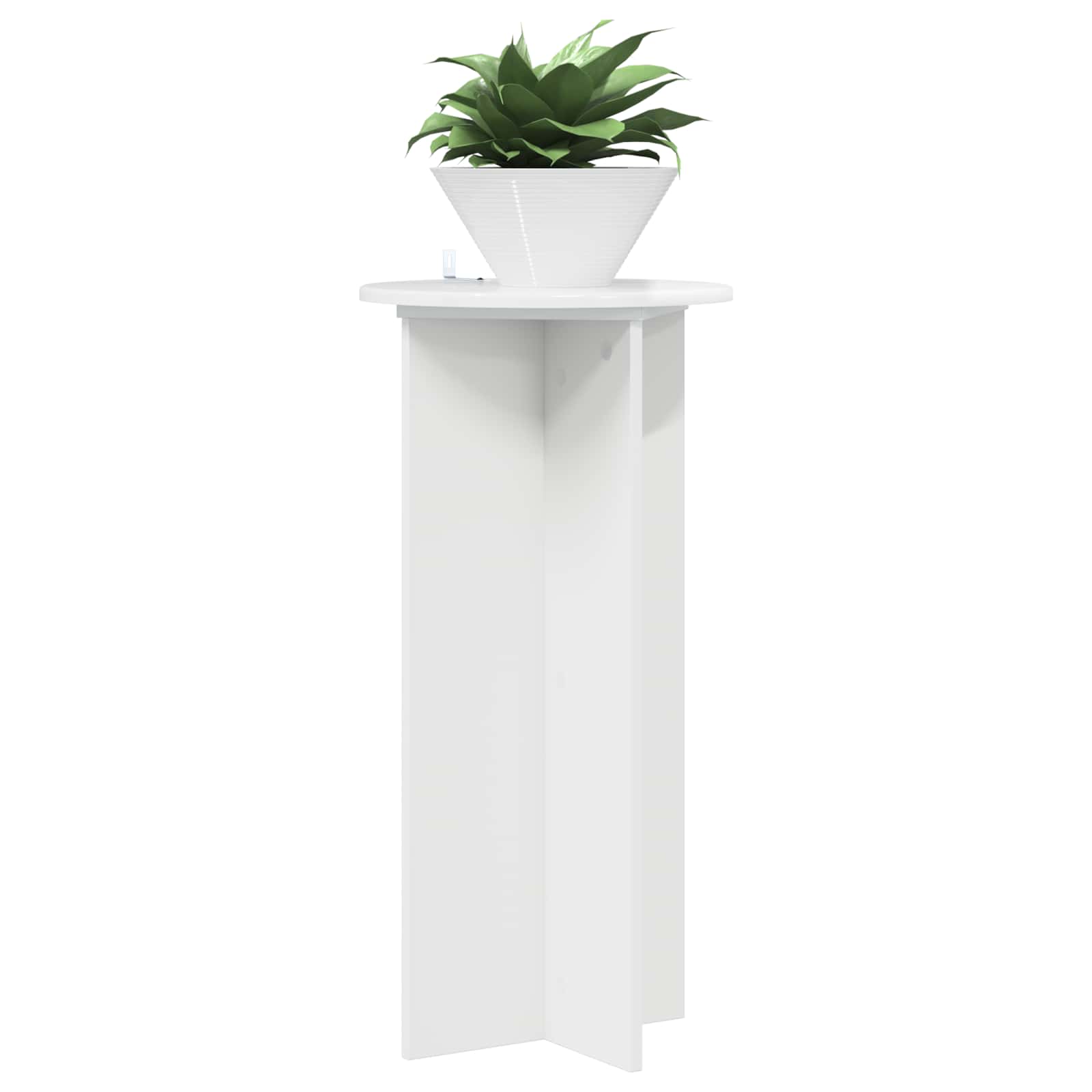 Stalak za biljke 2 pcs Bijela visokog sjaja 40 x 40 x 80 cm