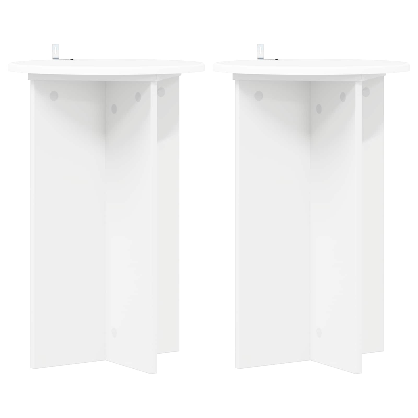 Stalak za biljke 2 pcs Bijela Ø40 x 60 cm Konstruirano drvo
