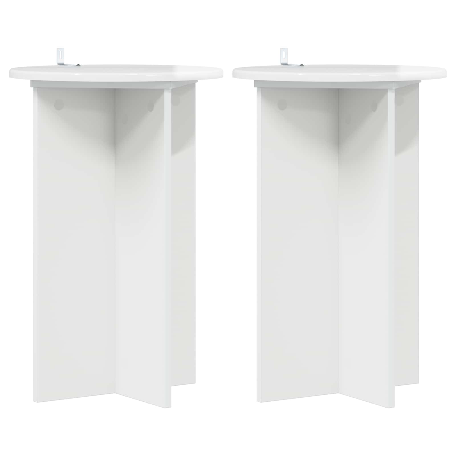 Stalak za biljke 2 pcs Bijela visokog sjaja Ø40 x 60 cm