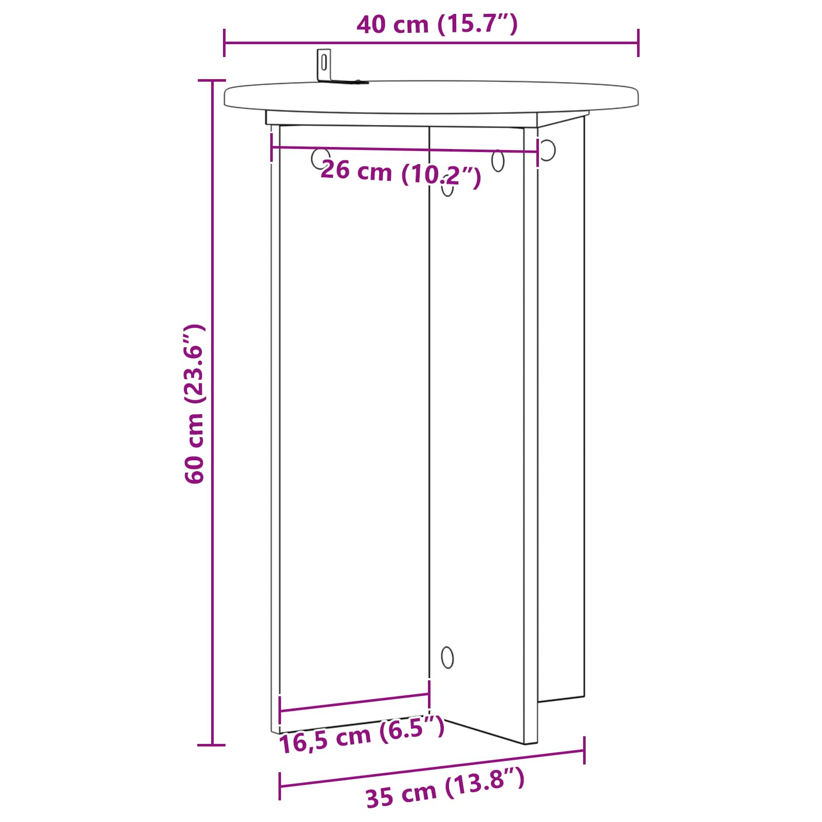 Stalak za biljke 2 pcs Siva sonoma Ø40 x 60 cm