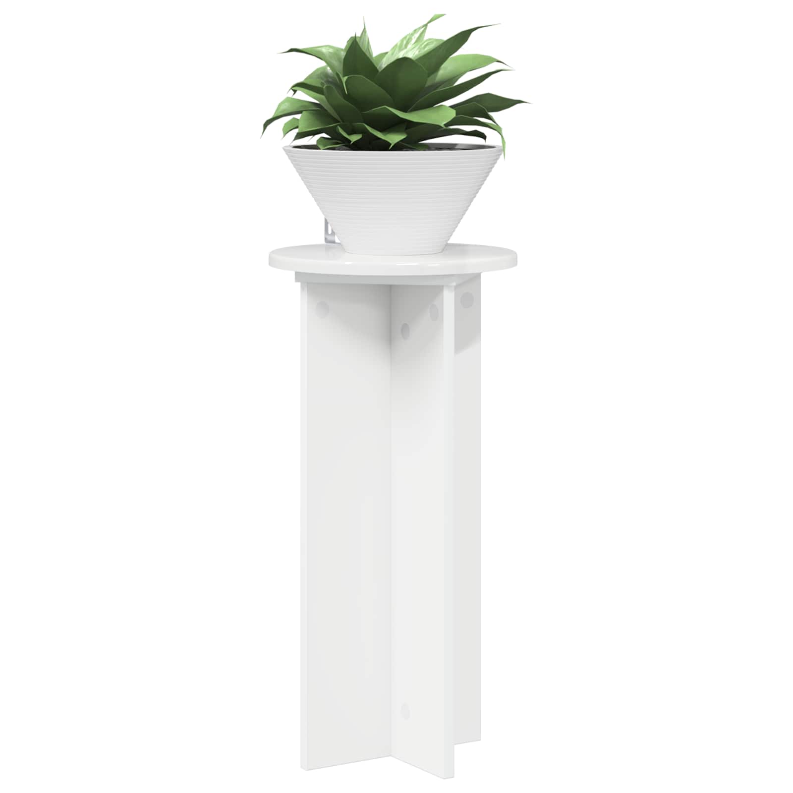 Stalak za biljke 2 pcs Bijela visokog sjaja 29,5 x 29,5 x 60 cm