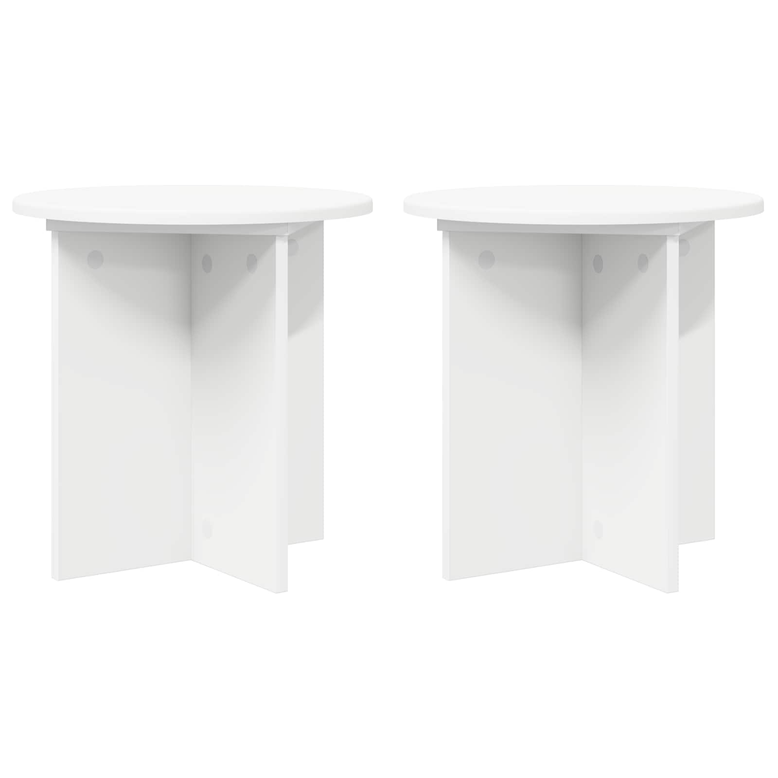 Stalak za biljke 2 pcs Bijela Ø40 x 40 cm Konstruirano drvo
