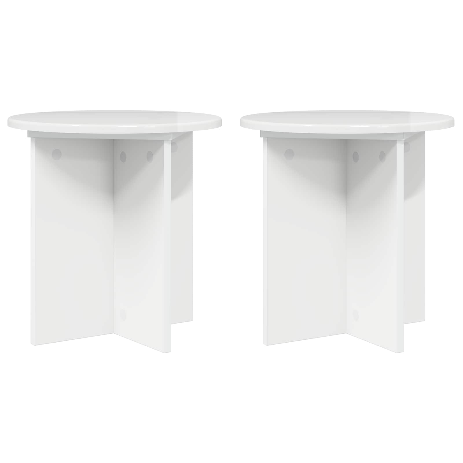 Stalak za biljke 2 pcs Bijela visokog sjaja 40 x 40 x 40 cm