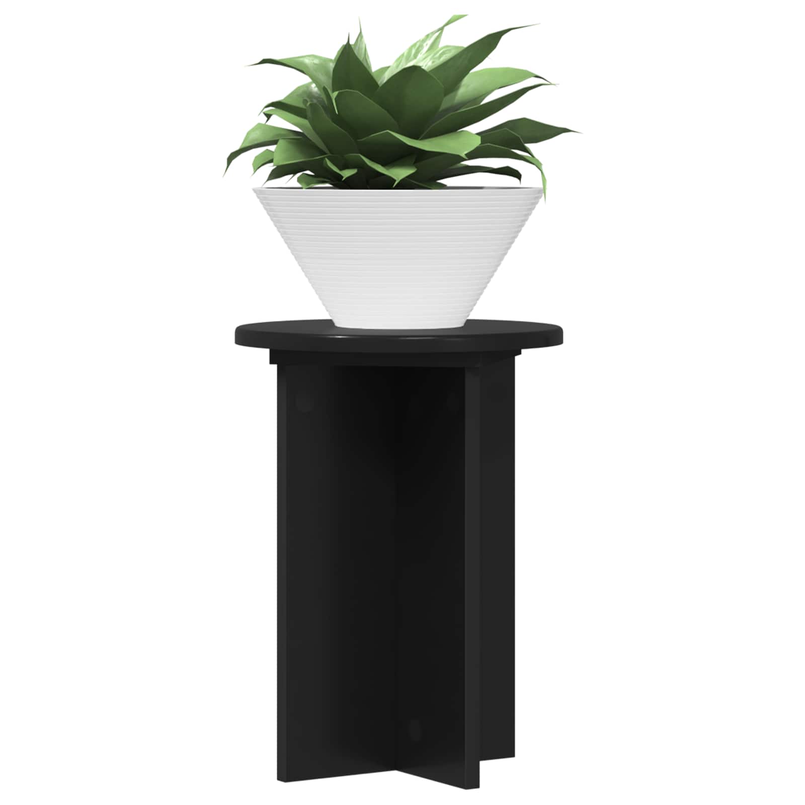 Stalak za biljke 2 pcs Crna Ø29,5 x 40 cm Konstruirano drvo