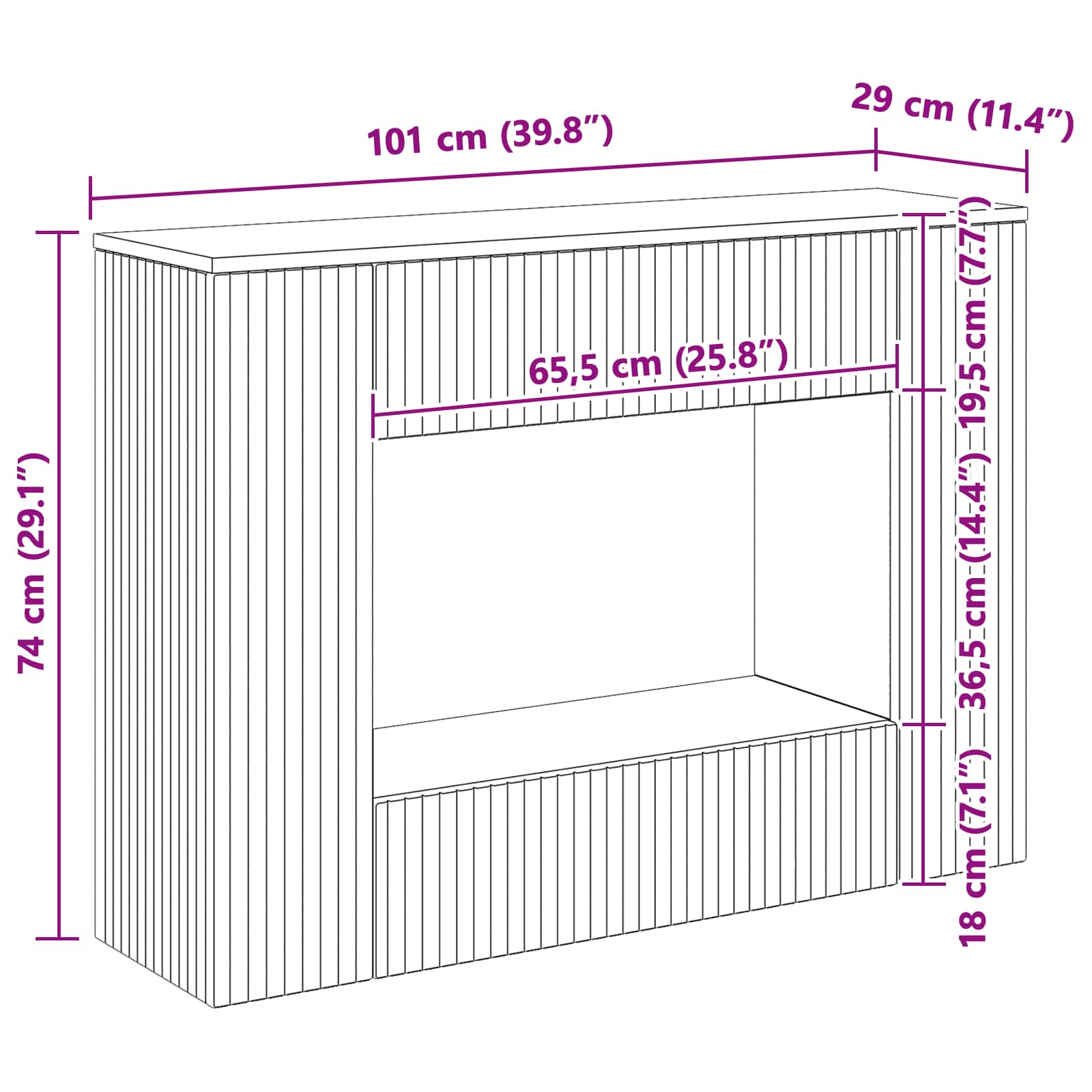 Konzolna stolica Crna 101 x 29 x 74 cm Konstrukcijsko drvo
