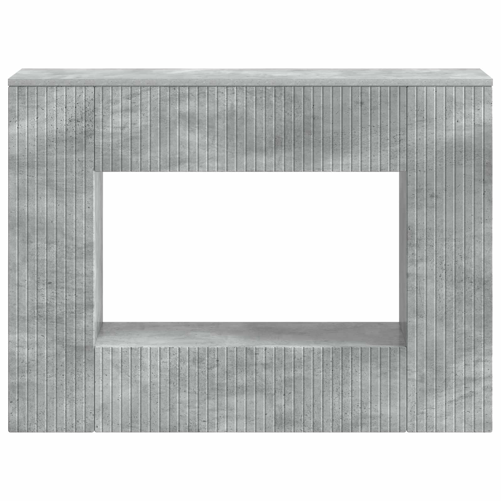 Konzolna stolica Prugasti Betonsko Siva 101 x 29 x 74 cm