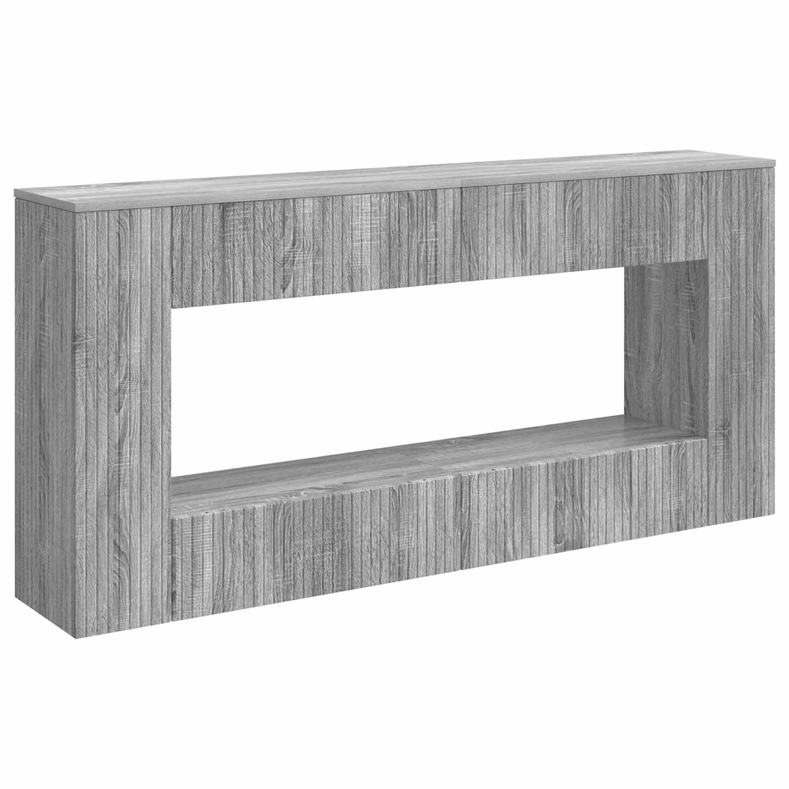 Konzolna stolica Prugasti Sivi Sonoma 155 x 29 x 74 cm