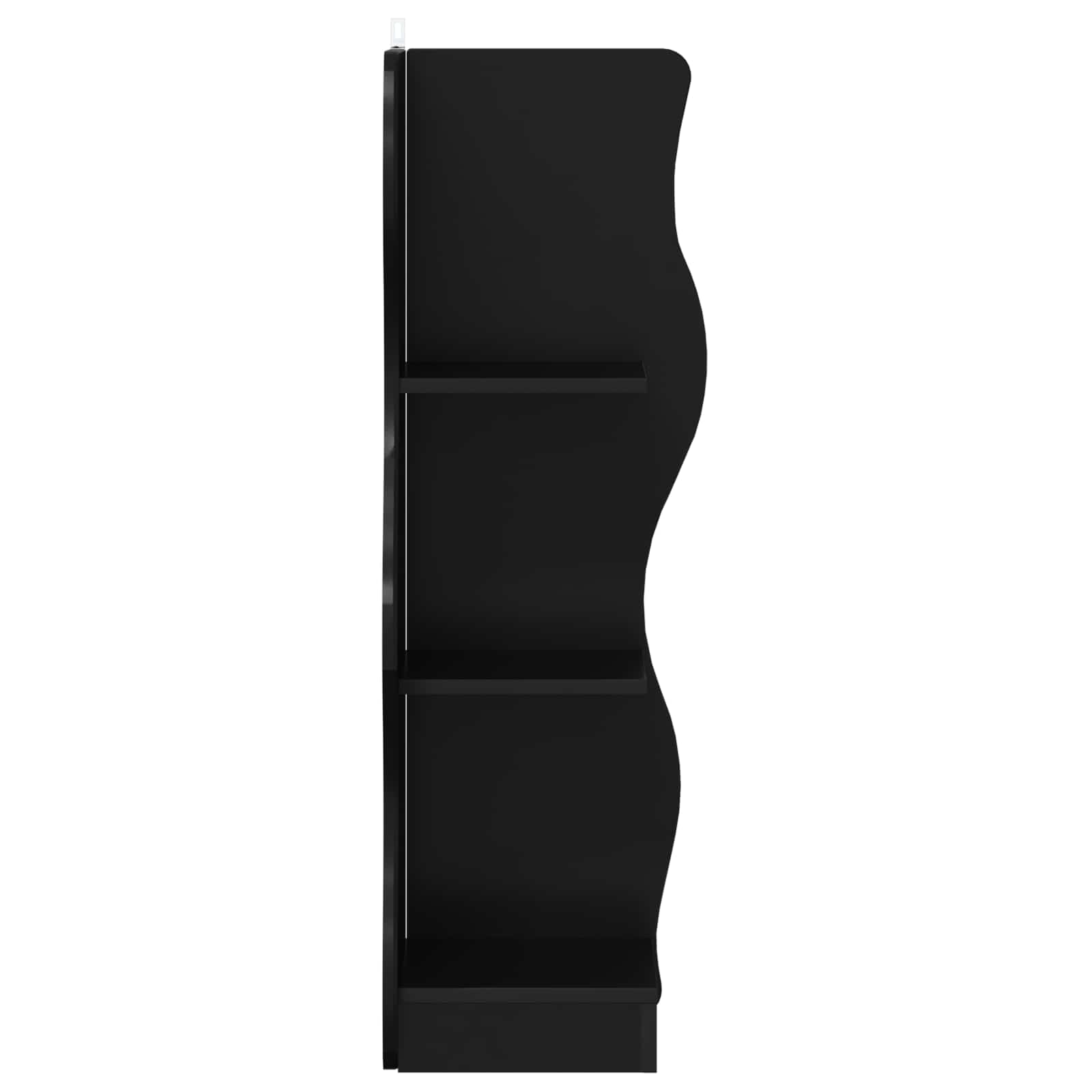 Kutna polica s policom Crna 34 x 33 x 102 cm Konstruirano drvo