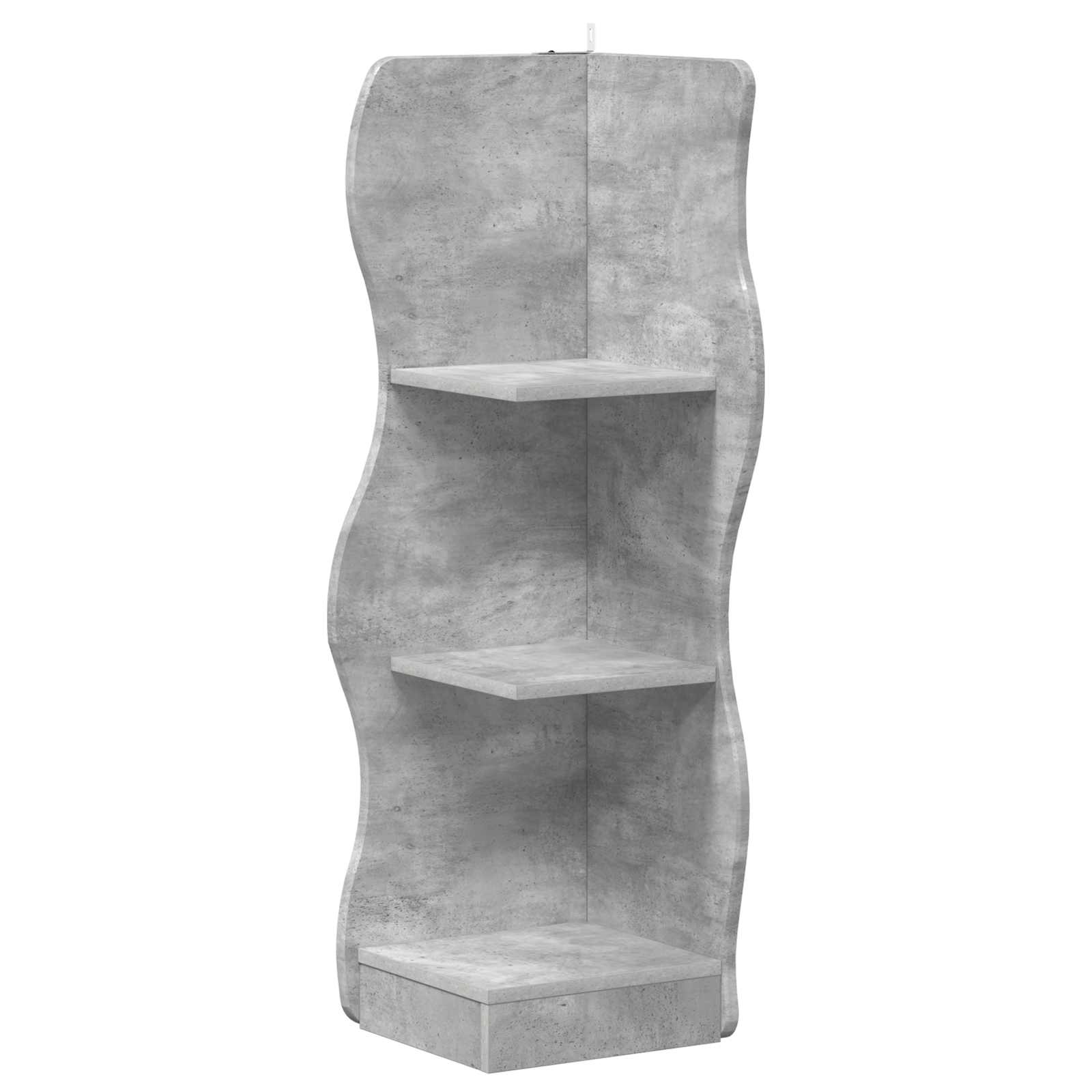 Kutna polica Betonska siva 34 x 33 x 102 cm Konstruirano drvo