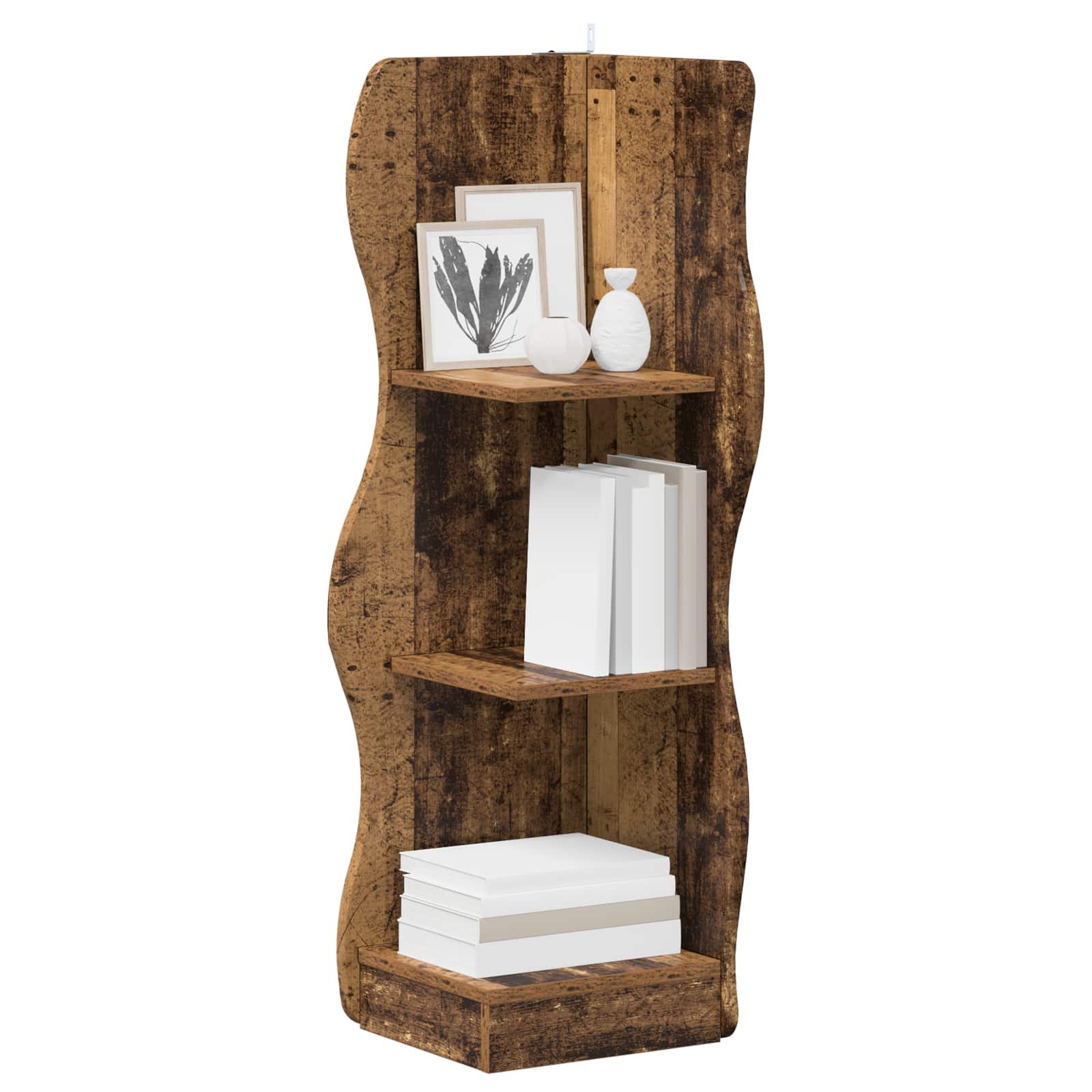 Kutna polica Staro drvo 34 x 33 x 102 cm Konstruirano drvo