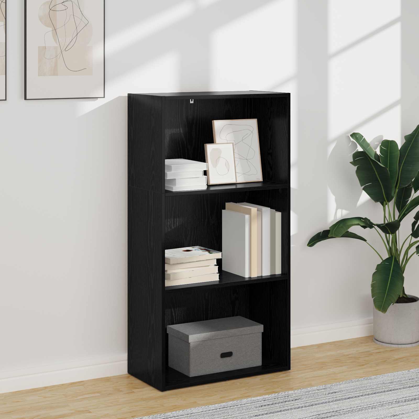 Polica Crni hrast 60 x 30 x 114 cm Konstruirano drvo