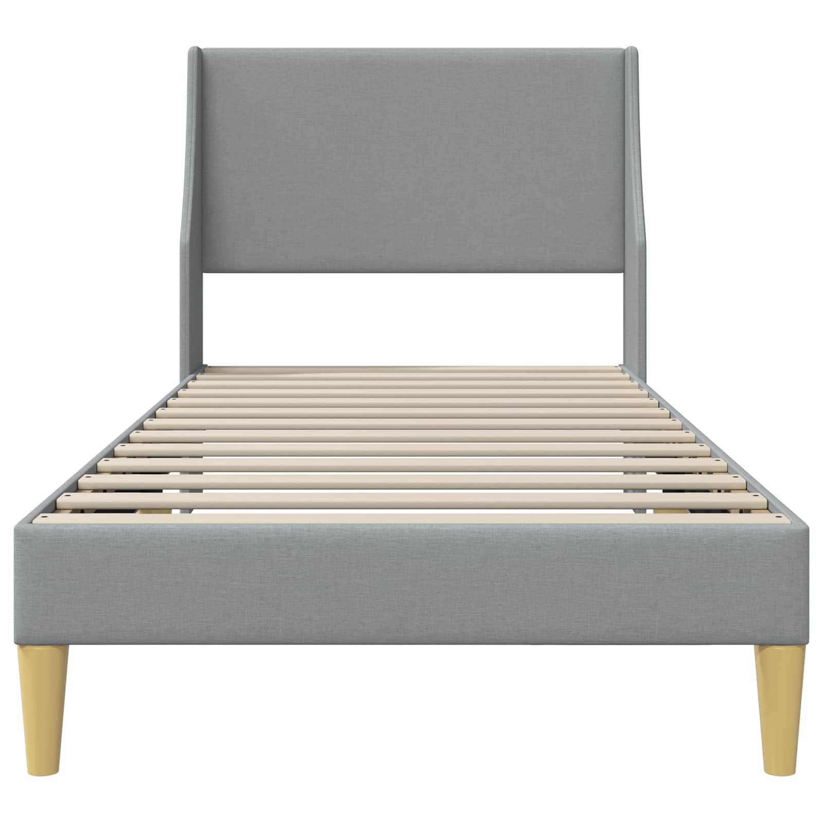 Krevetna konstrukcija Svijetlo siva 100 x 200 cm tkanina