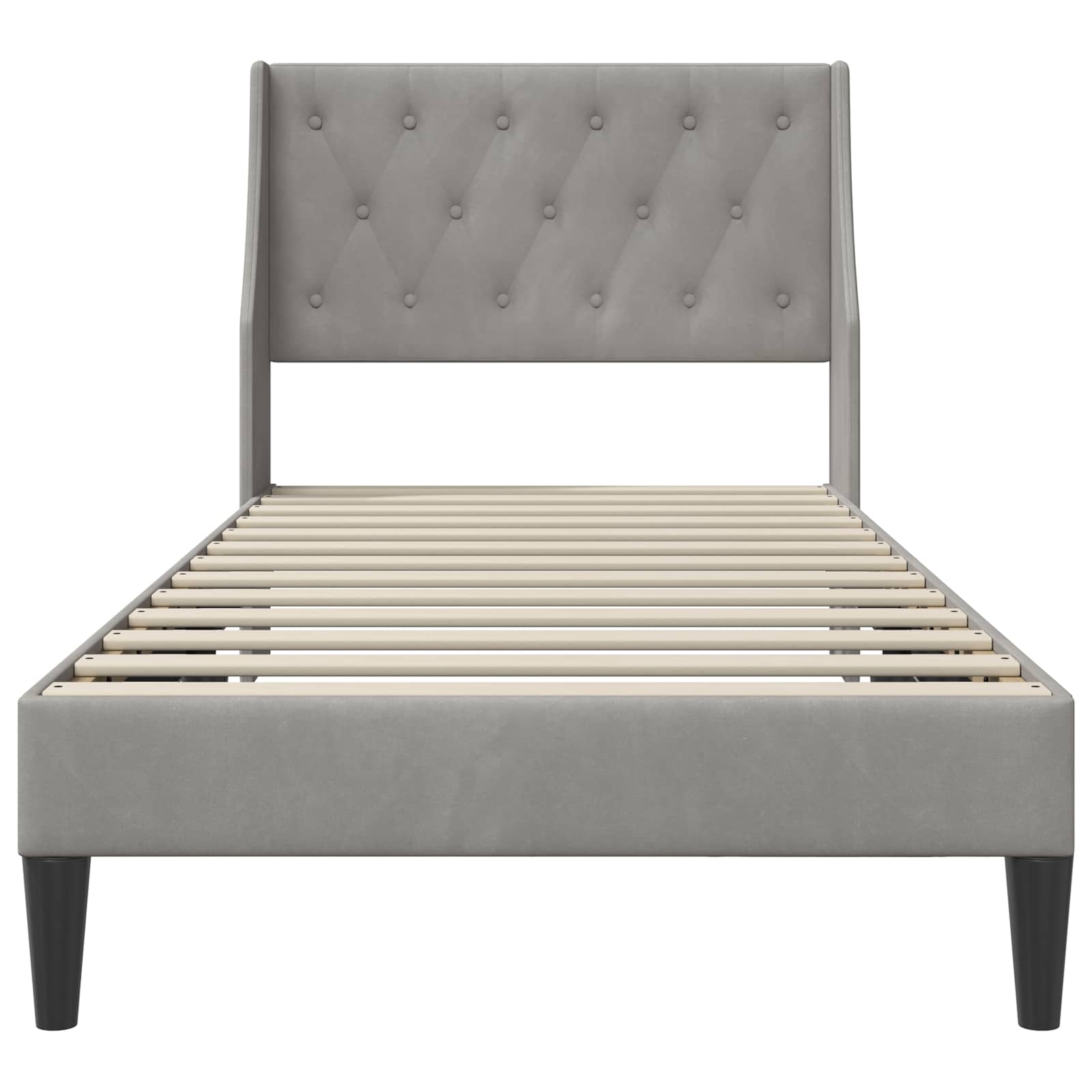 Krevetna konstrukcija Svijetlo siva 80 x 200 cm Baršun