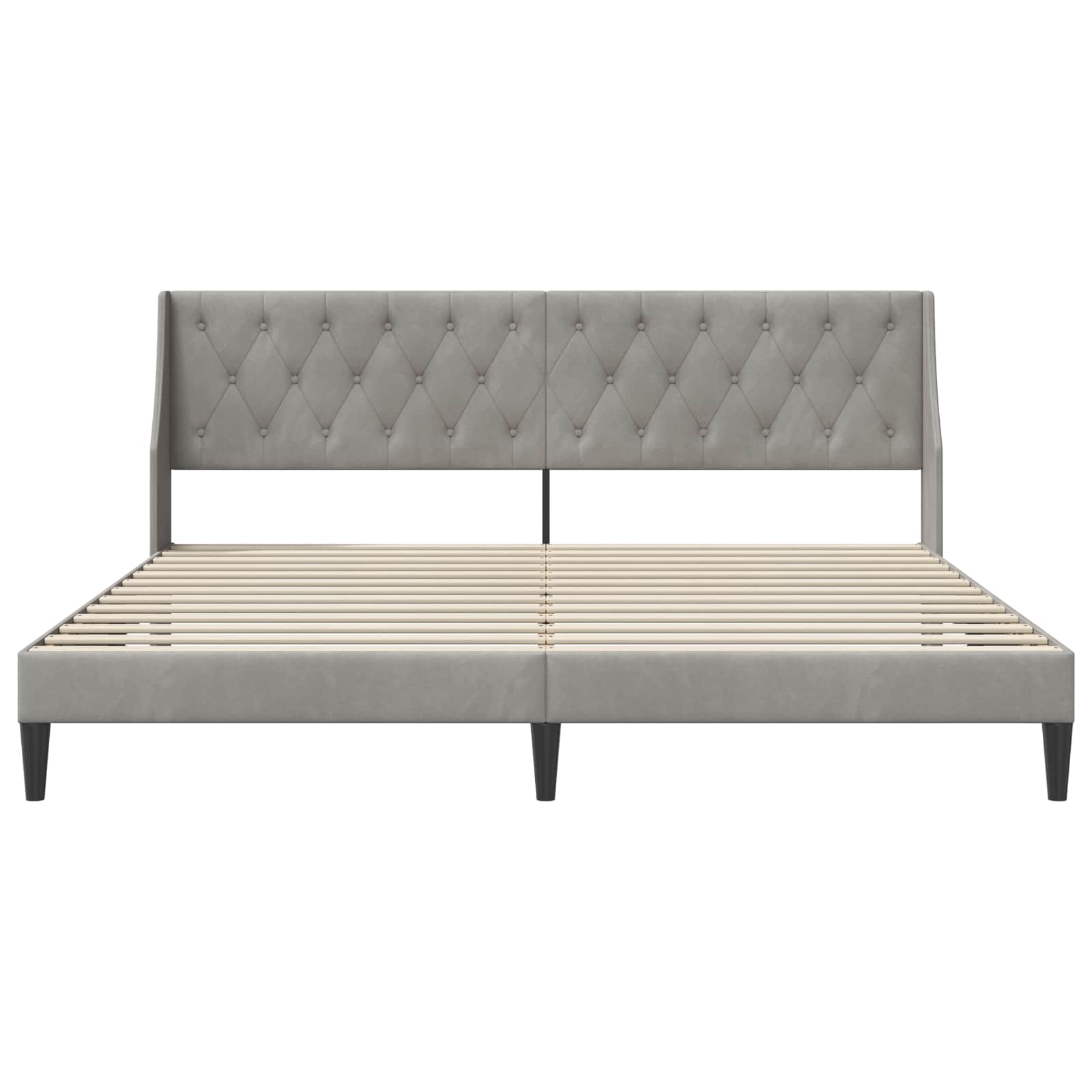 Krevetna konstrukcija Svijetlo siva 180 x 200 cm Baršun