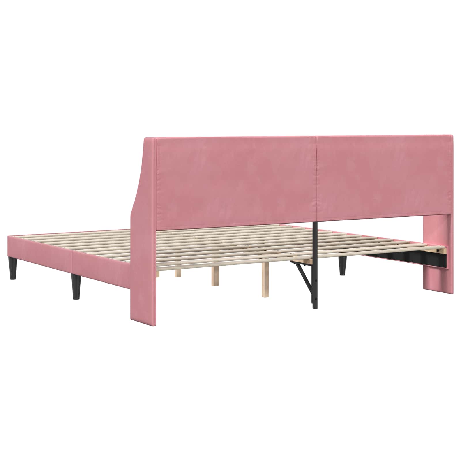 Krevetna konstrukcija Ružičasta 200 x 200 cm Baršun
