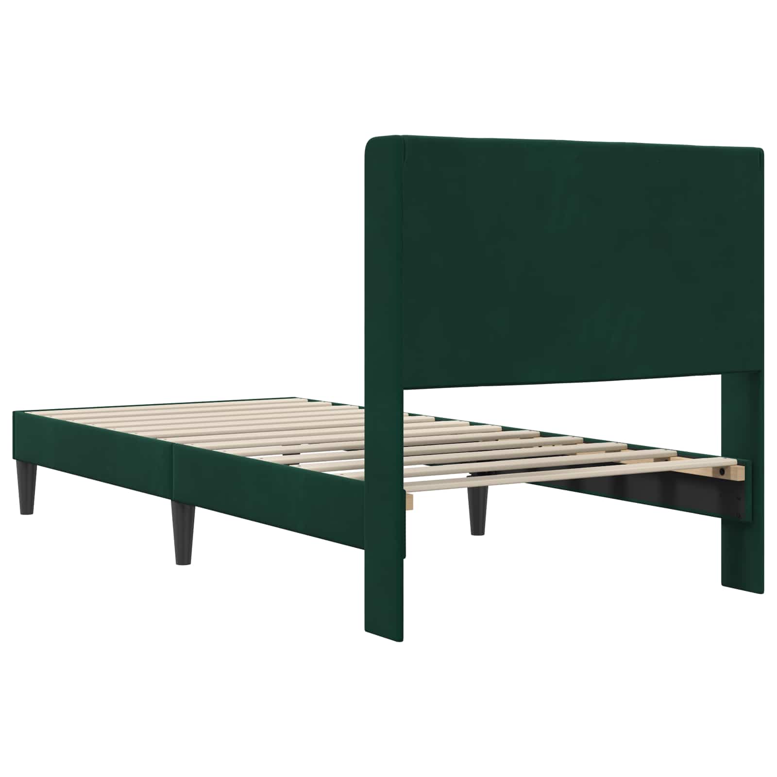Krevetna konstrukcija Tamnozelena 80 x 200 cm Baršun