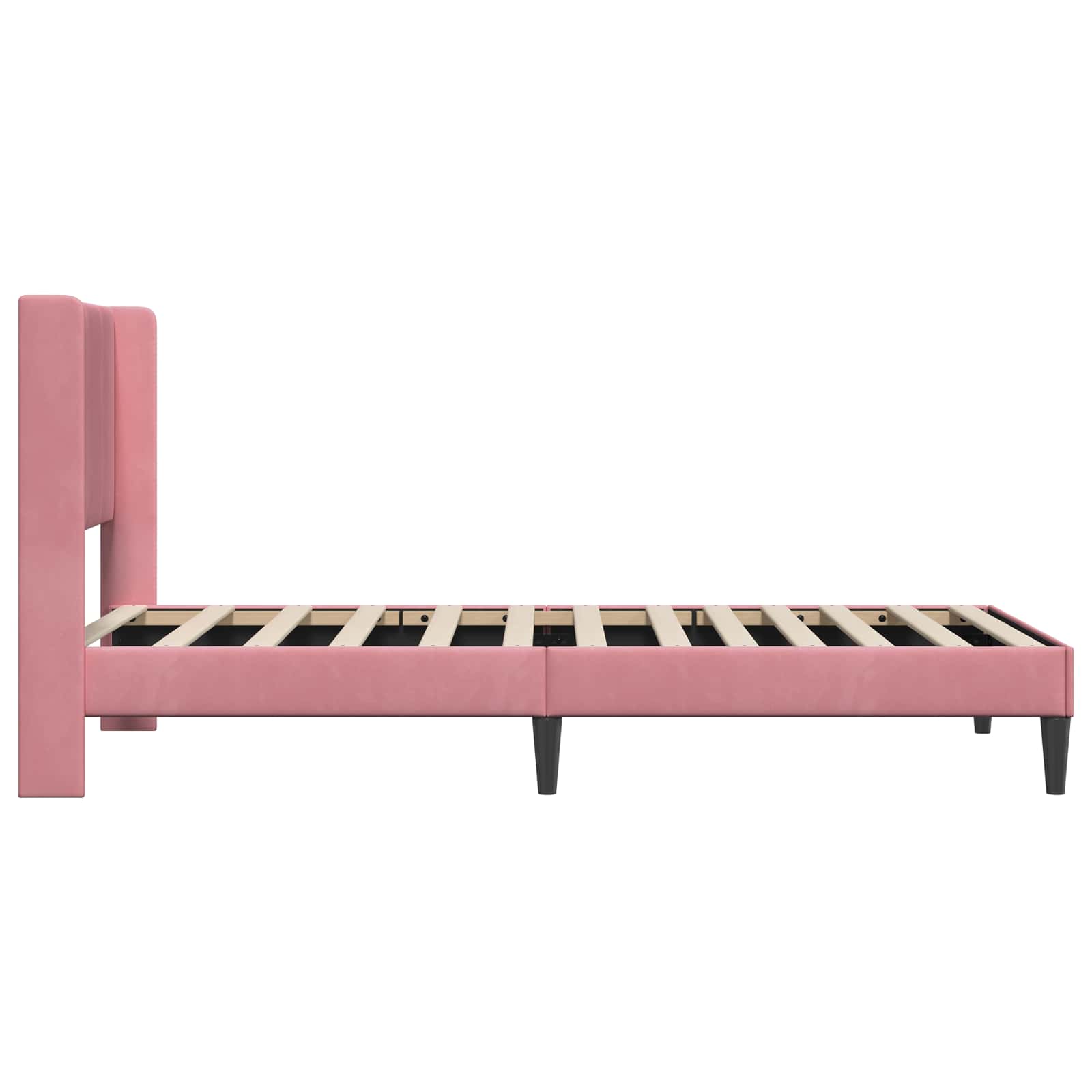Krevetna konstrukcija s uzglavljem Ružičasta 80 x 200 cm Baršun