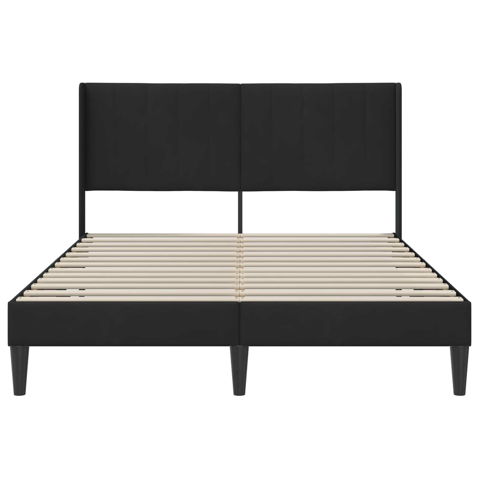 Krevetna konstrukcija s uzglavljem Crna 120 x 200 cm Baršun