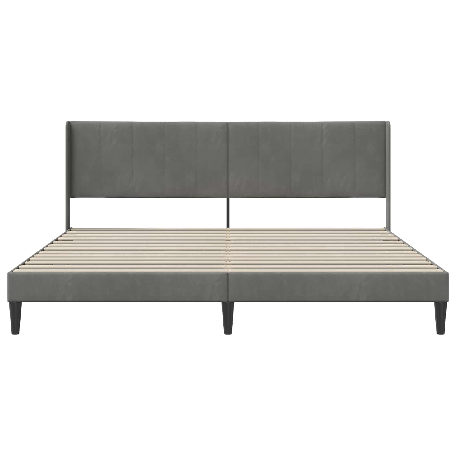 Krevetna konstrukcija Tamnosiva 200 x 200 cm Baršun