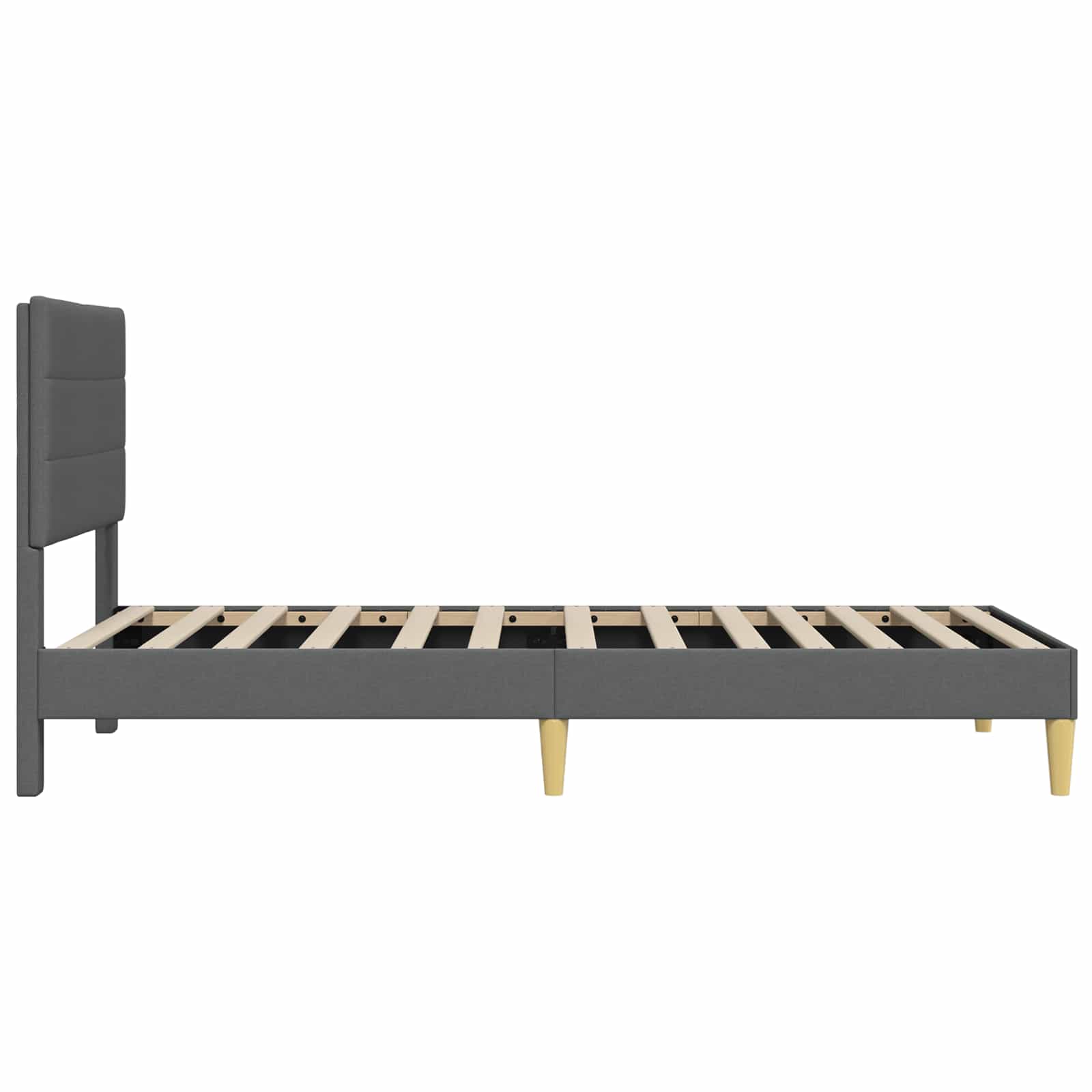 Krevetna konstrukcija Tamnosiva 100 x 200 cm Tkanina
