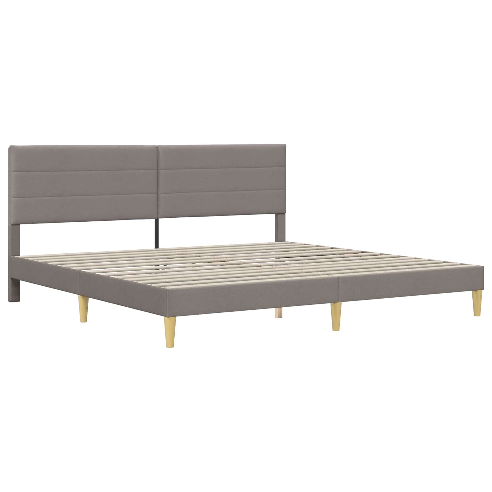 Krevetna konstrukcija Sivosmeđa 200 x 200 cm Tkanina