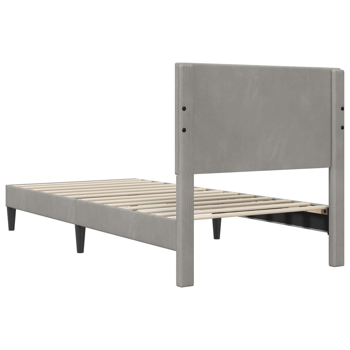 Krevetna konstrukcija Svjetlosiva 80 x 200 cm Baršun