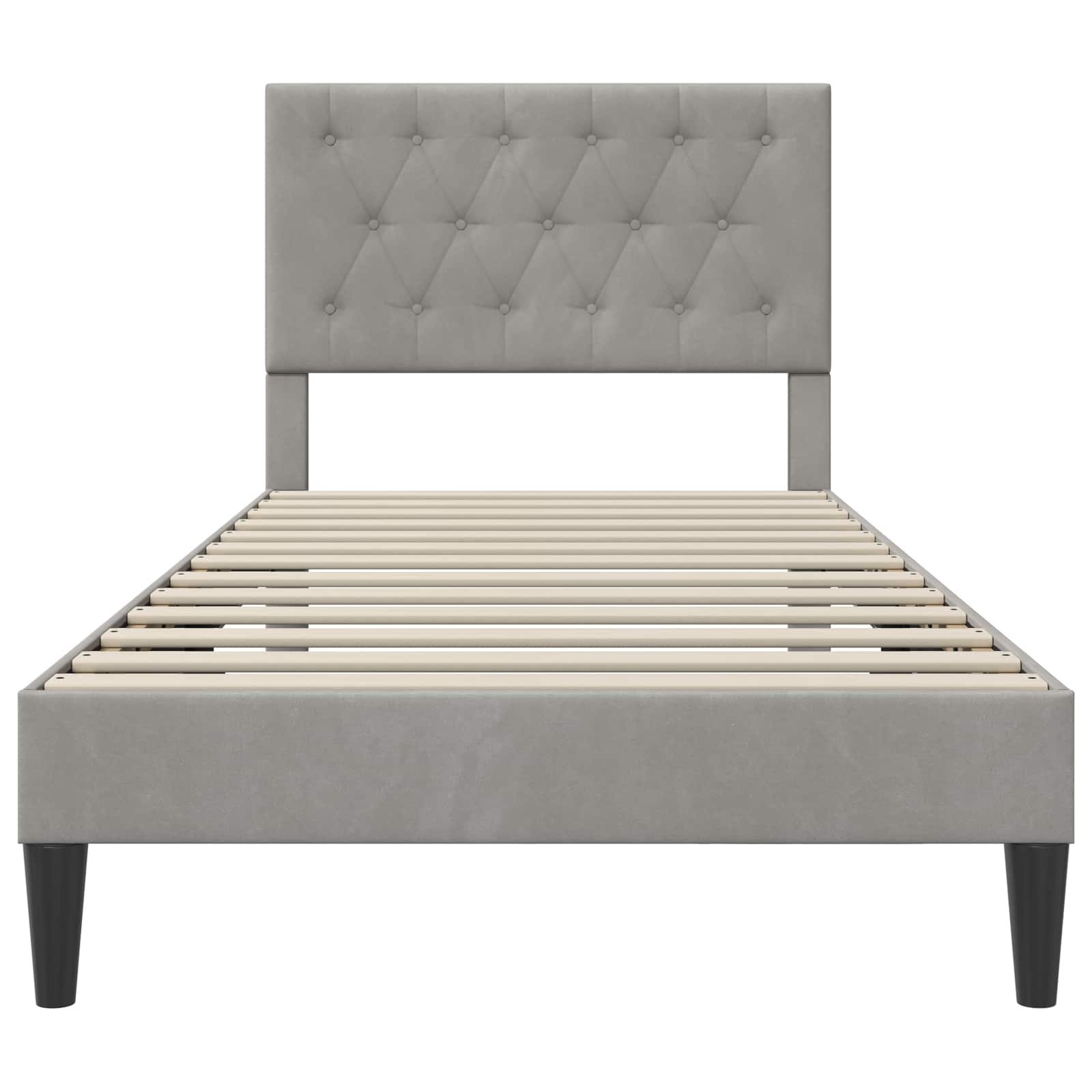 Krevetna konstrukcija Svjetlosiva 90 x 200 cm Baršun