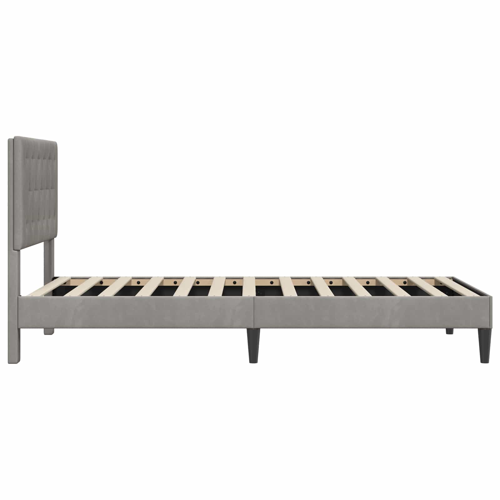 Krevetna konstrukcija Svjetlosiva 100 x 200 cm Baršun