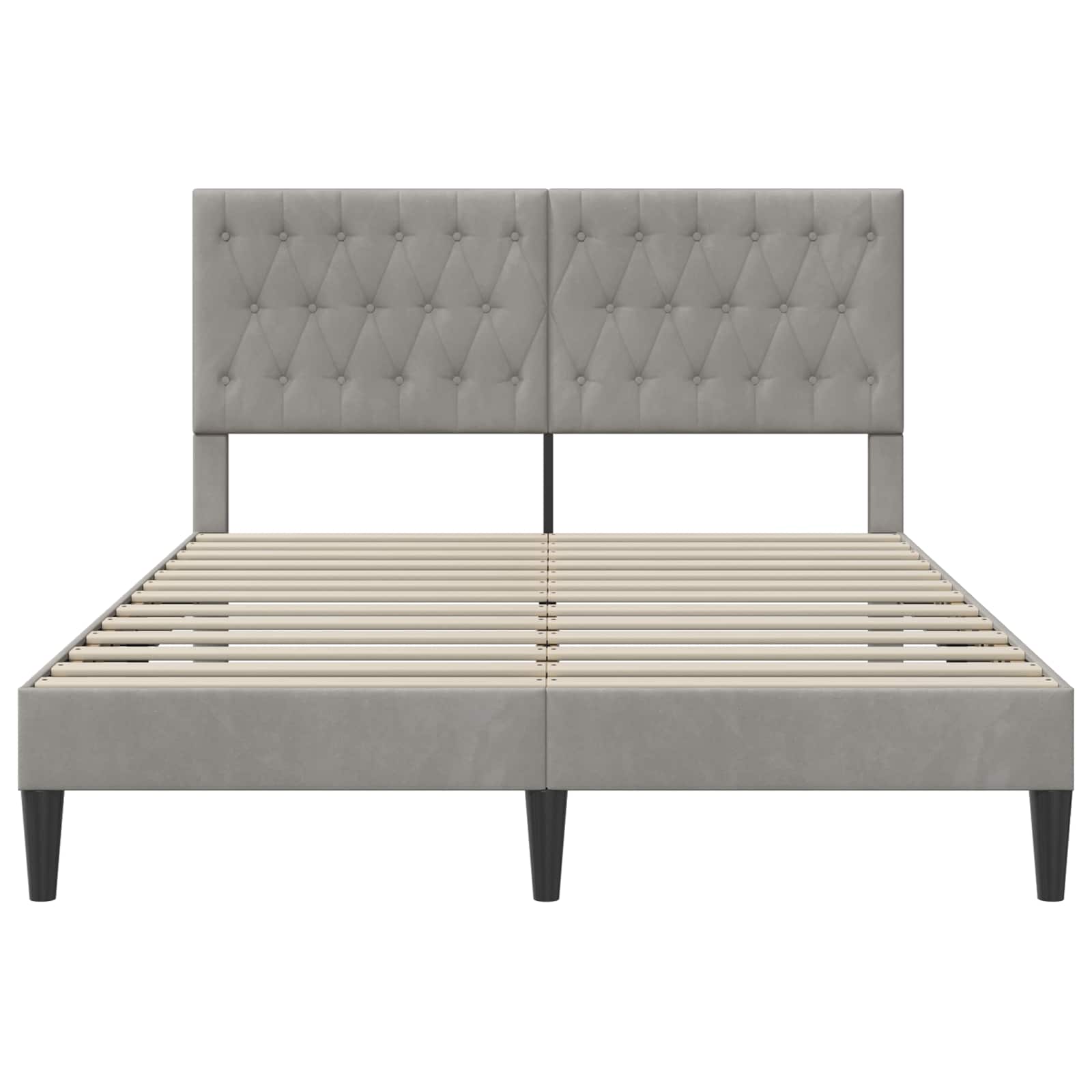 Krevetna konstrukcija Svjetlosiva 120 x 200 cm Baršun