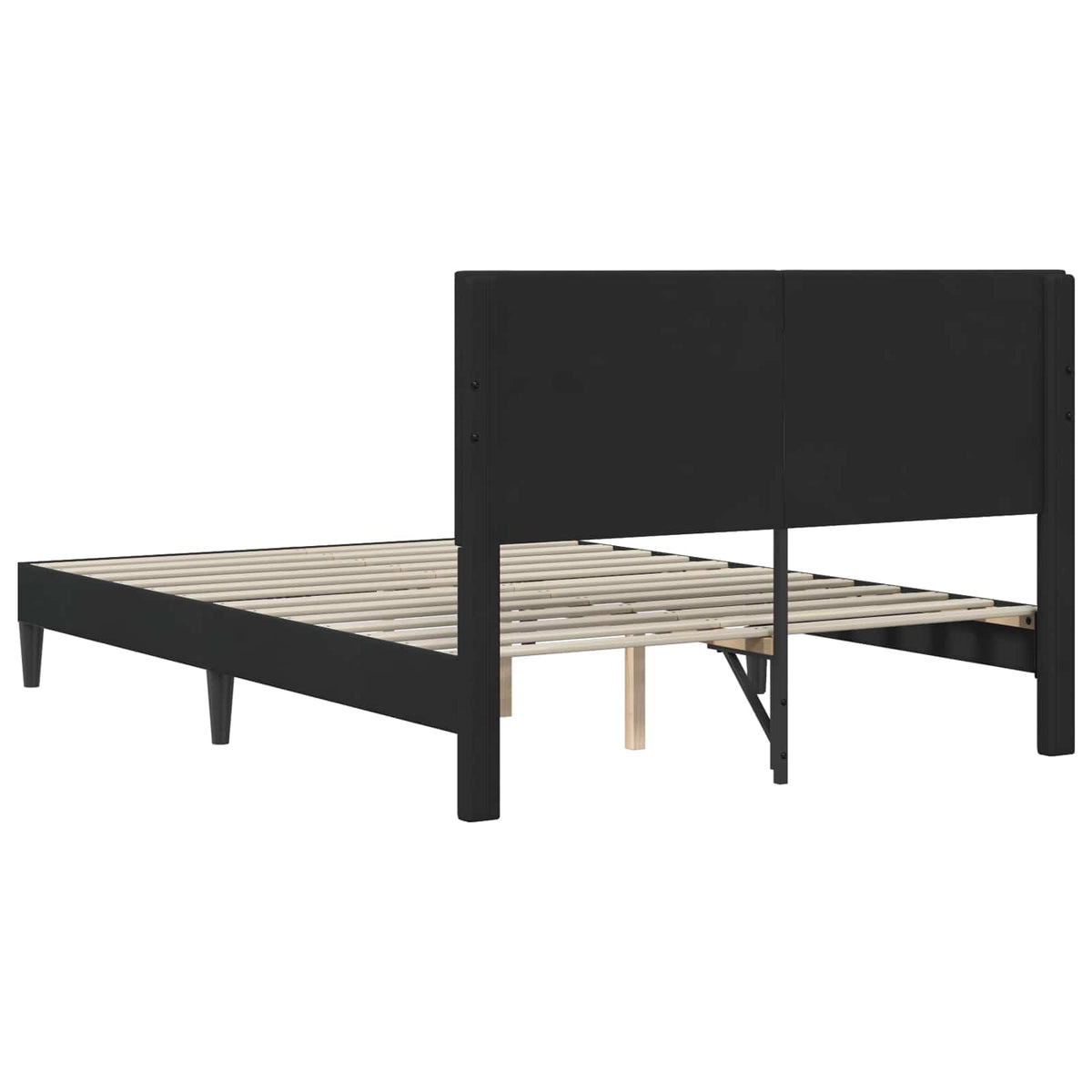 Krevetna konstrukcija s uzglavljem Crna 160 x 200 cm Baršun
