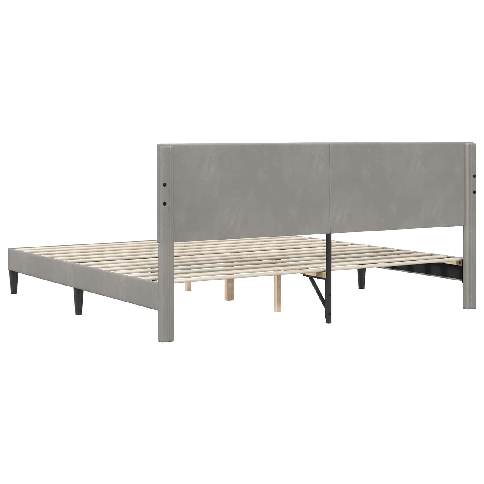 Krevetna konstrukcija Svjetlosiva 180 x 200 cm Baršun