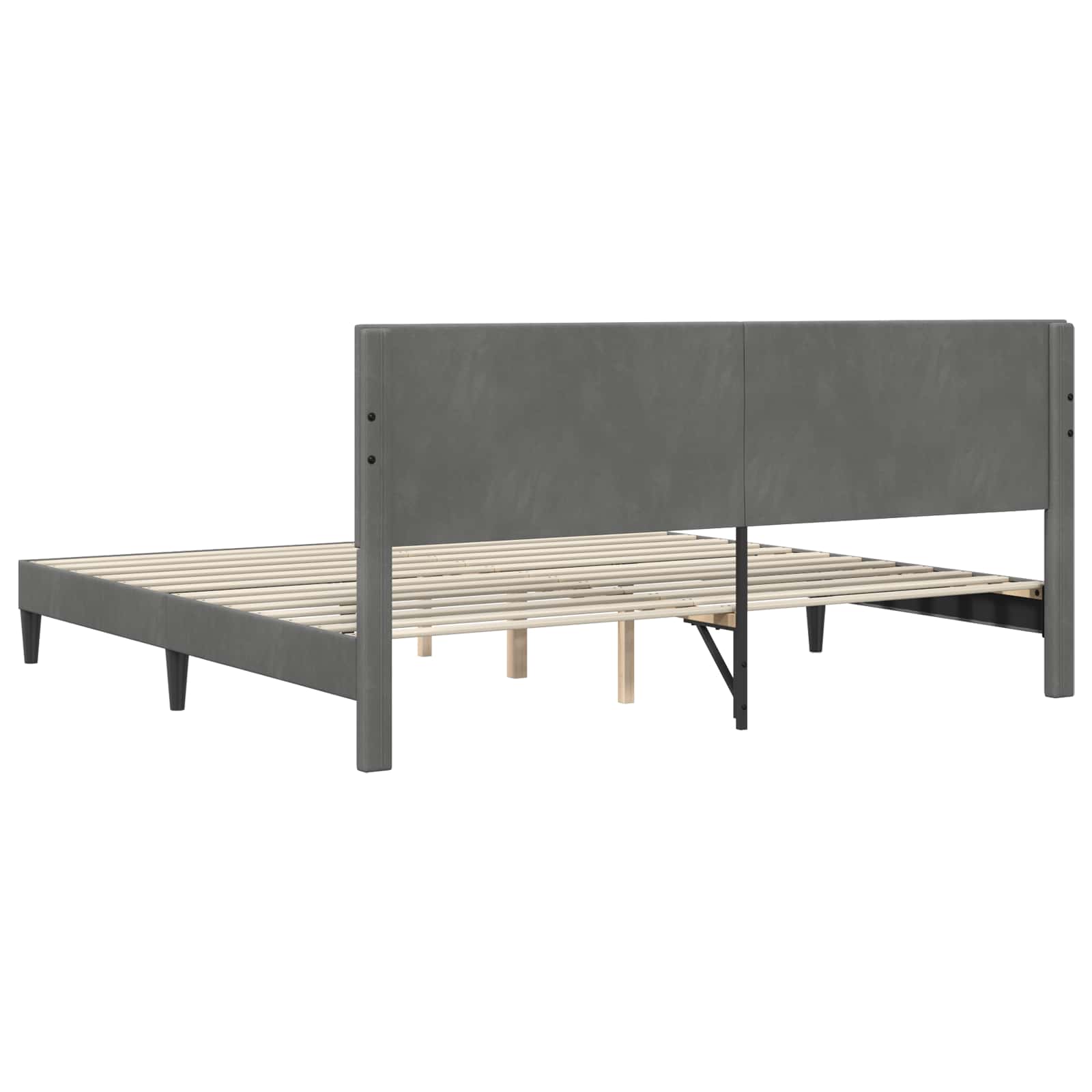 Krevetna konstrukcija Tamnosiva 200 x 200 cm Baršun