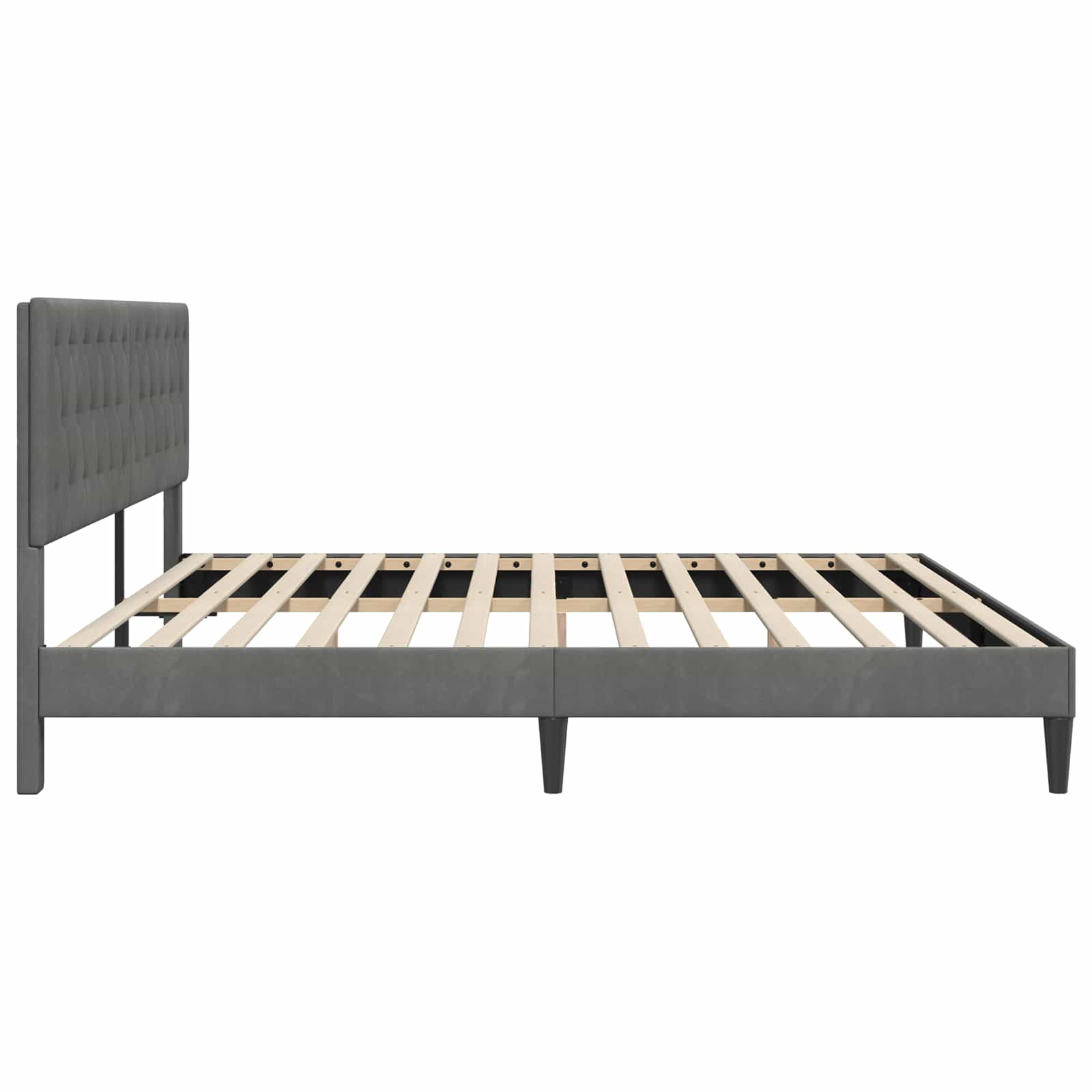 Krevetna konstrukcija Tamnosiva 200 x 200 cm Baršun