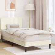 Krevetna konstrukcija Krem 90 x 190 cm Kordura tekstil