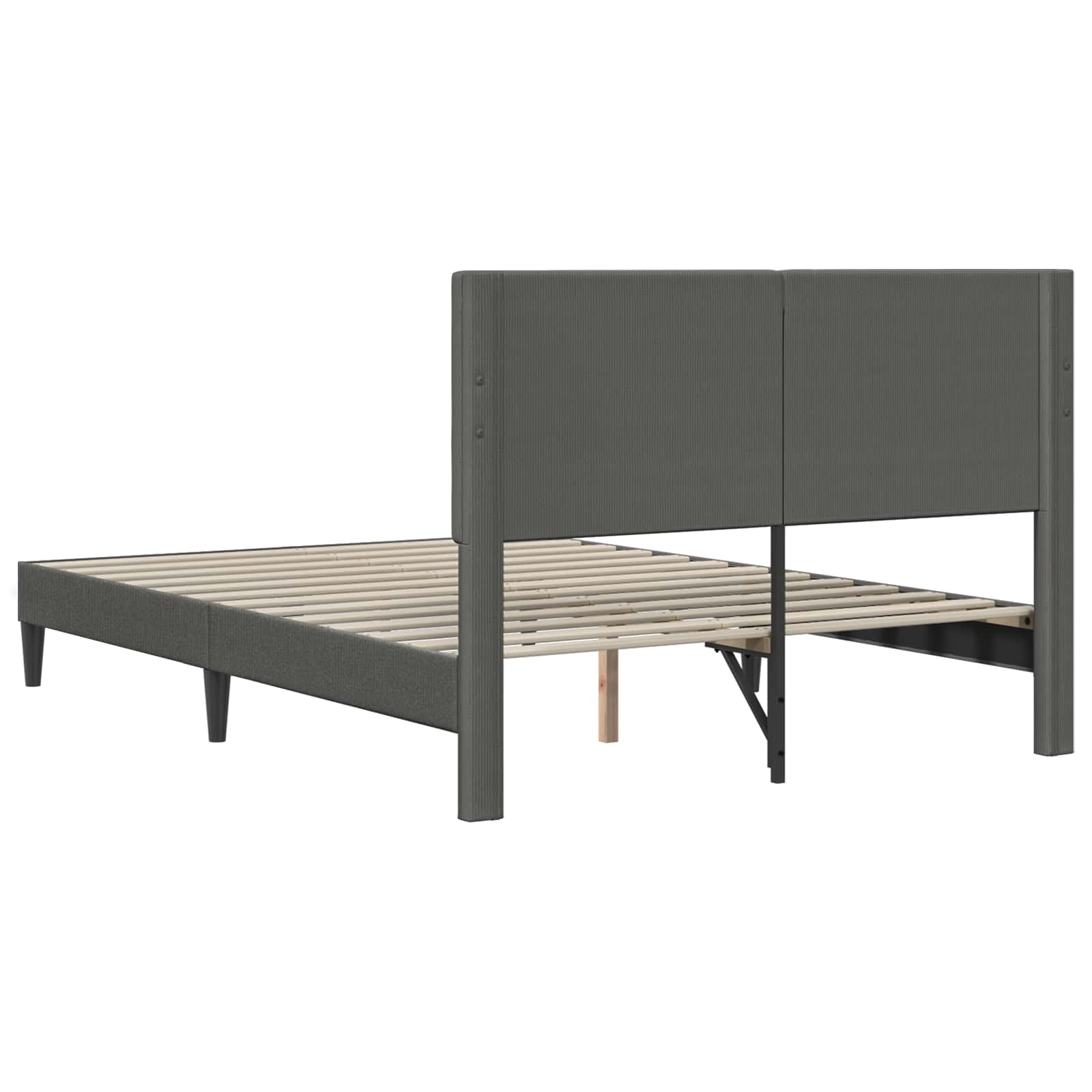 Krevetna konstrukcija Tamnosiva 140 x 190 cm Kordura tekstil