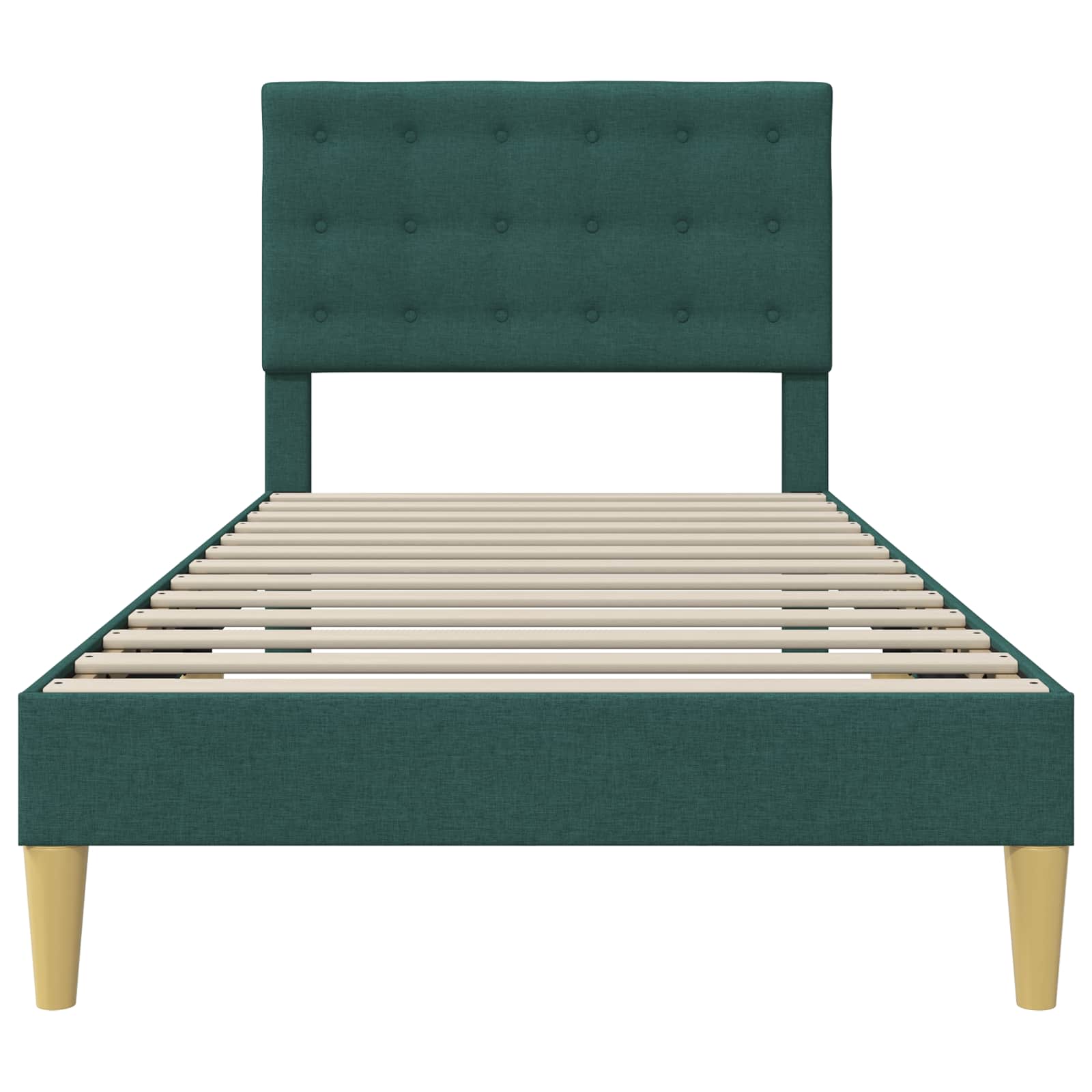 Krevetna konstrukcija Tamnozelena 90 x 190 cm Tkanina