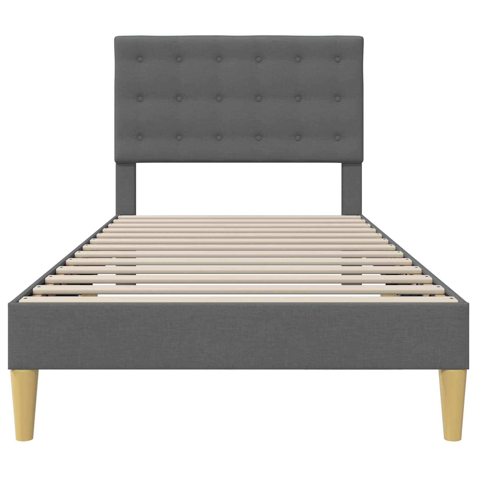 Krevetna konstrukcija Tamnosiva 90 x 200 cm Tkanina