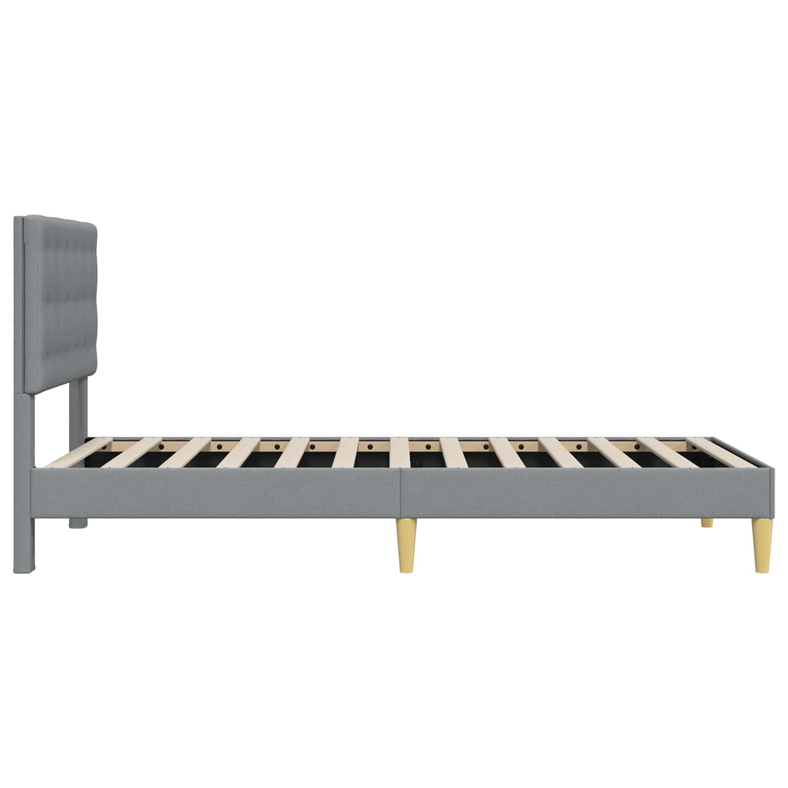 Krevetna konstrukcija Svjetlosiva 100 x 200 cm Tkanina