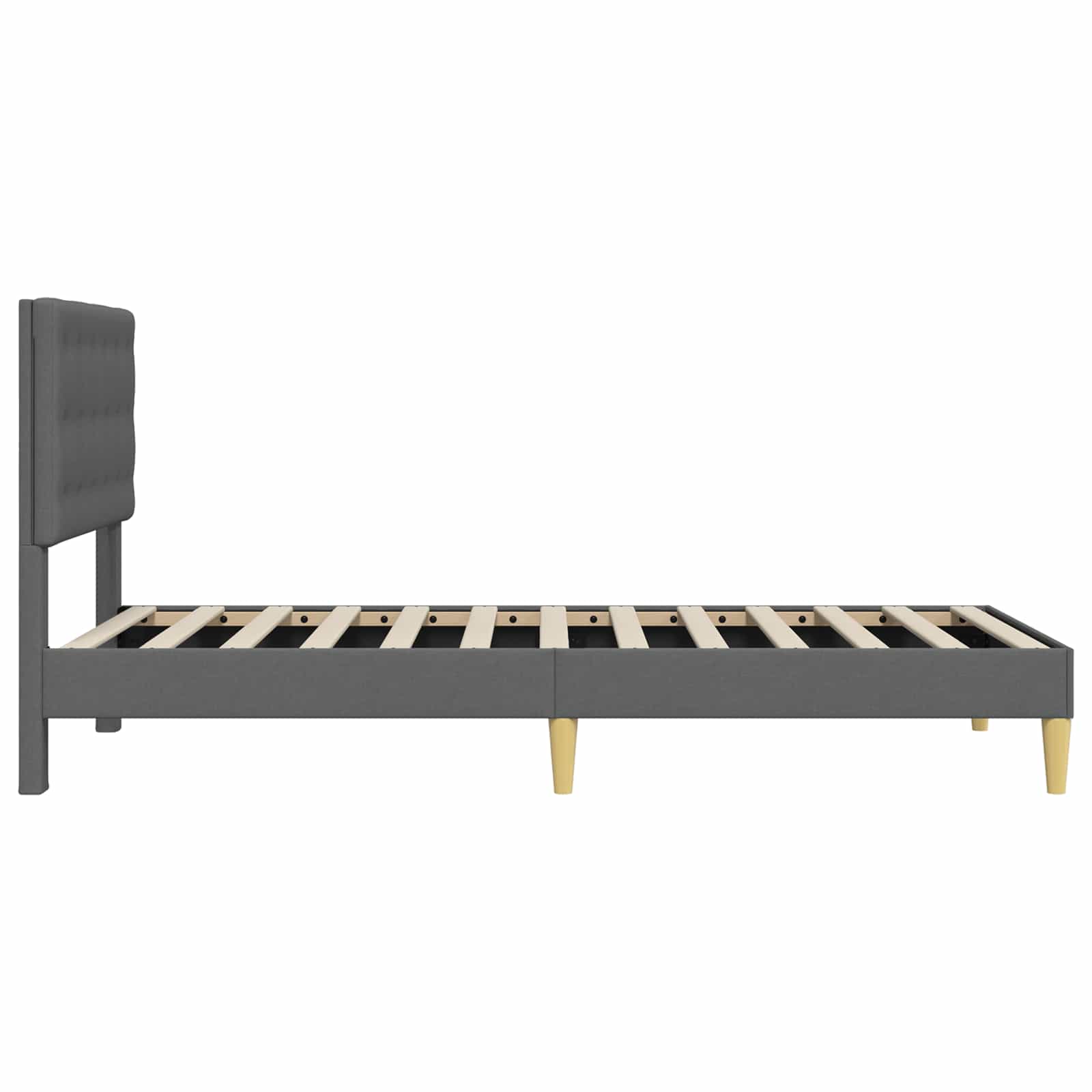 Krevetna konstrukcija Tamnosiva 100 x 200 cm Tkanina