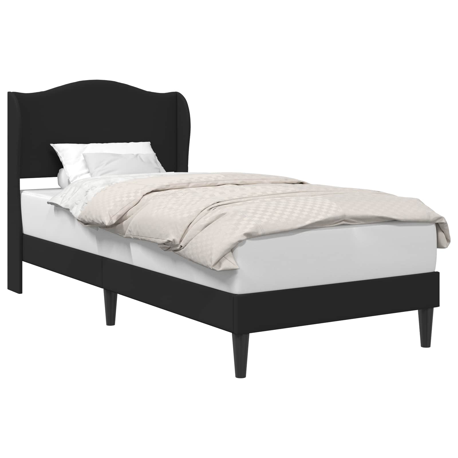 Krevetna konstrukcija Crna 90 x 200 cm Umjetna koža