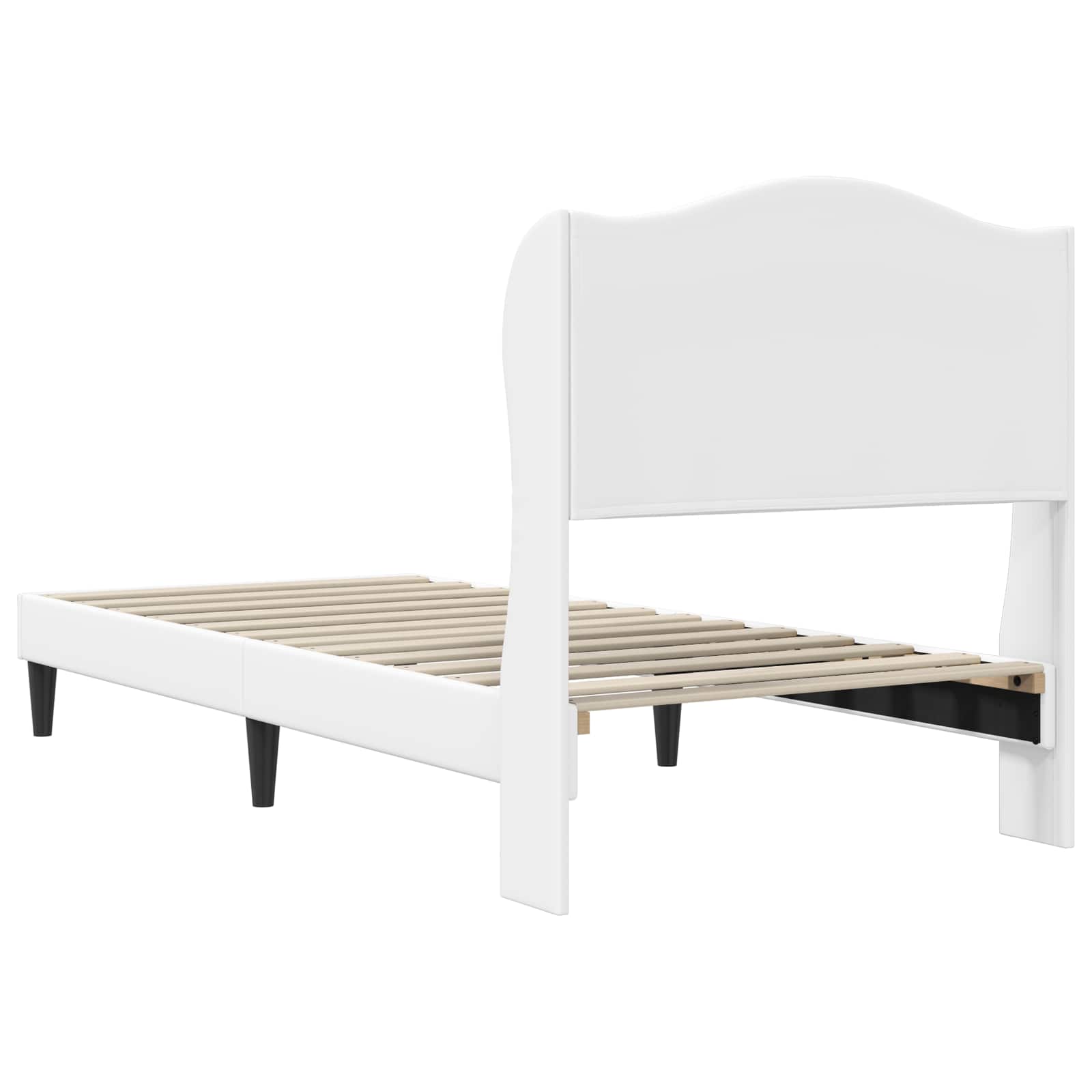 Krevetna konstrukcija Bijela 90 x 200 cm Umjetna koža