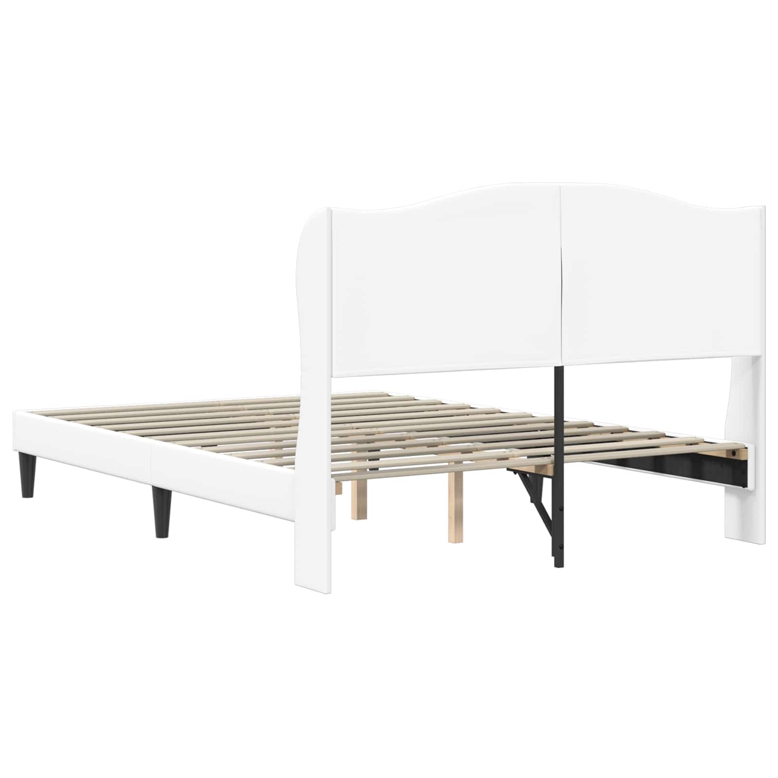 Krevetna konstrukcija Bijela 140 x 200 cm Umjetna koža