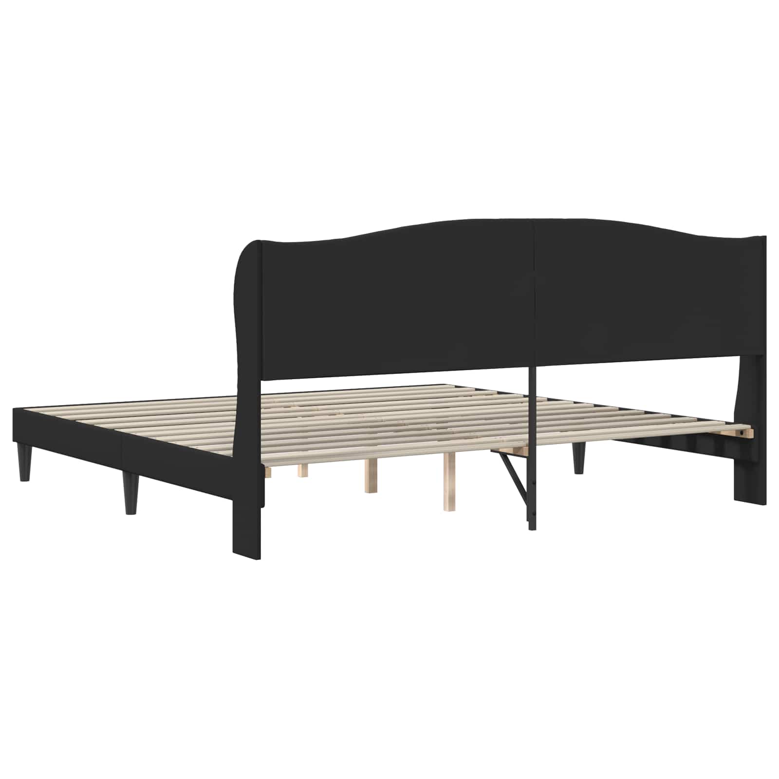 Krevetna konstrukcija Crna 200 x 200 cm Umjetna koža