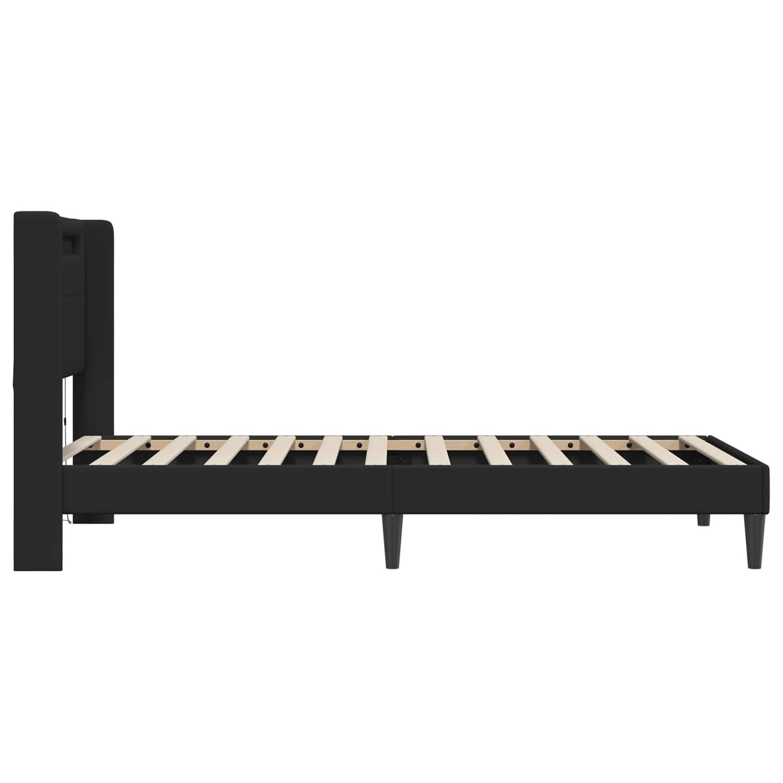 Krevetna konstrukcija Crna 90 x 190 cm Umjetna koža