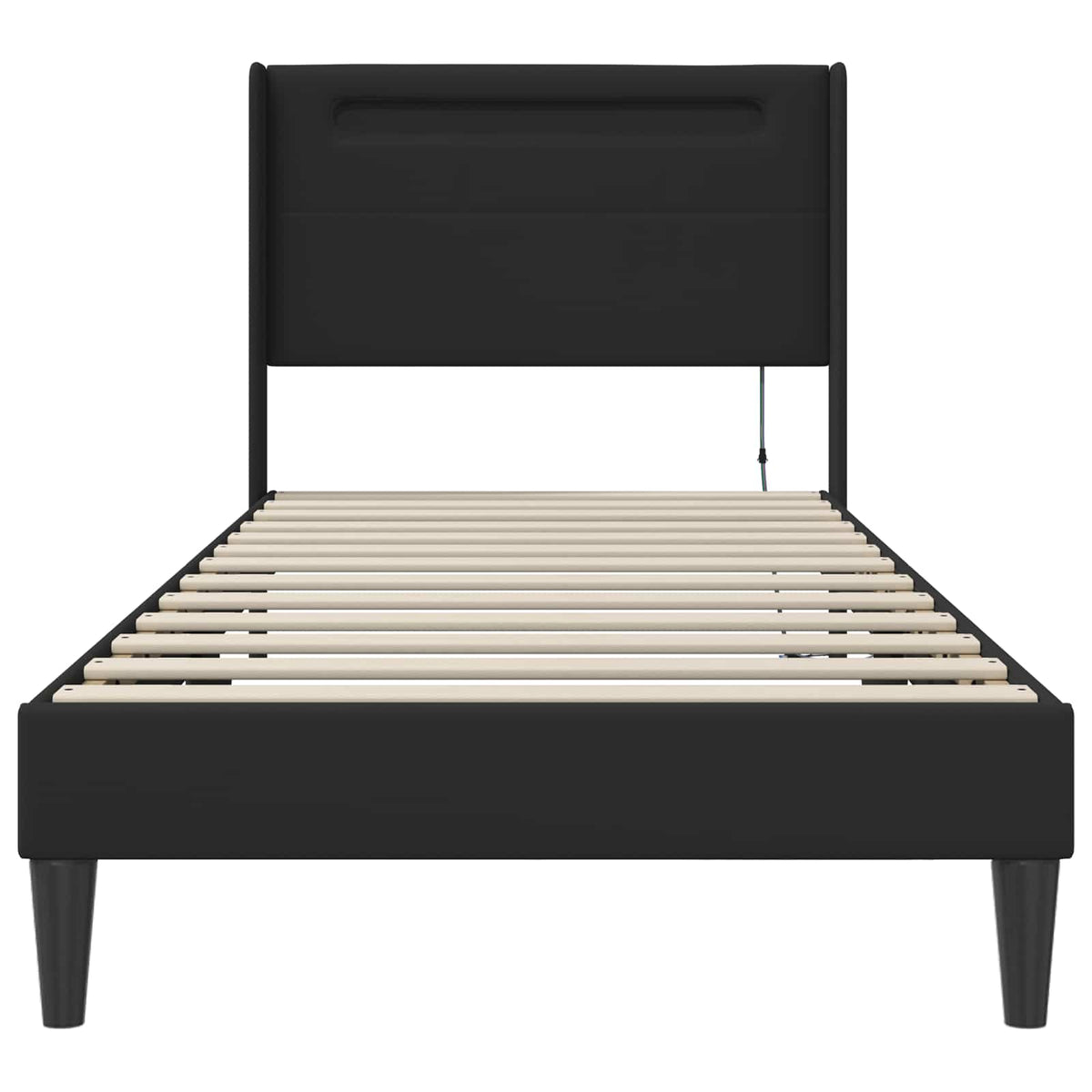 Krevetna konstrukcija Crna 90 x 200 cm Umjetna koža