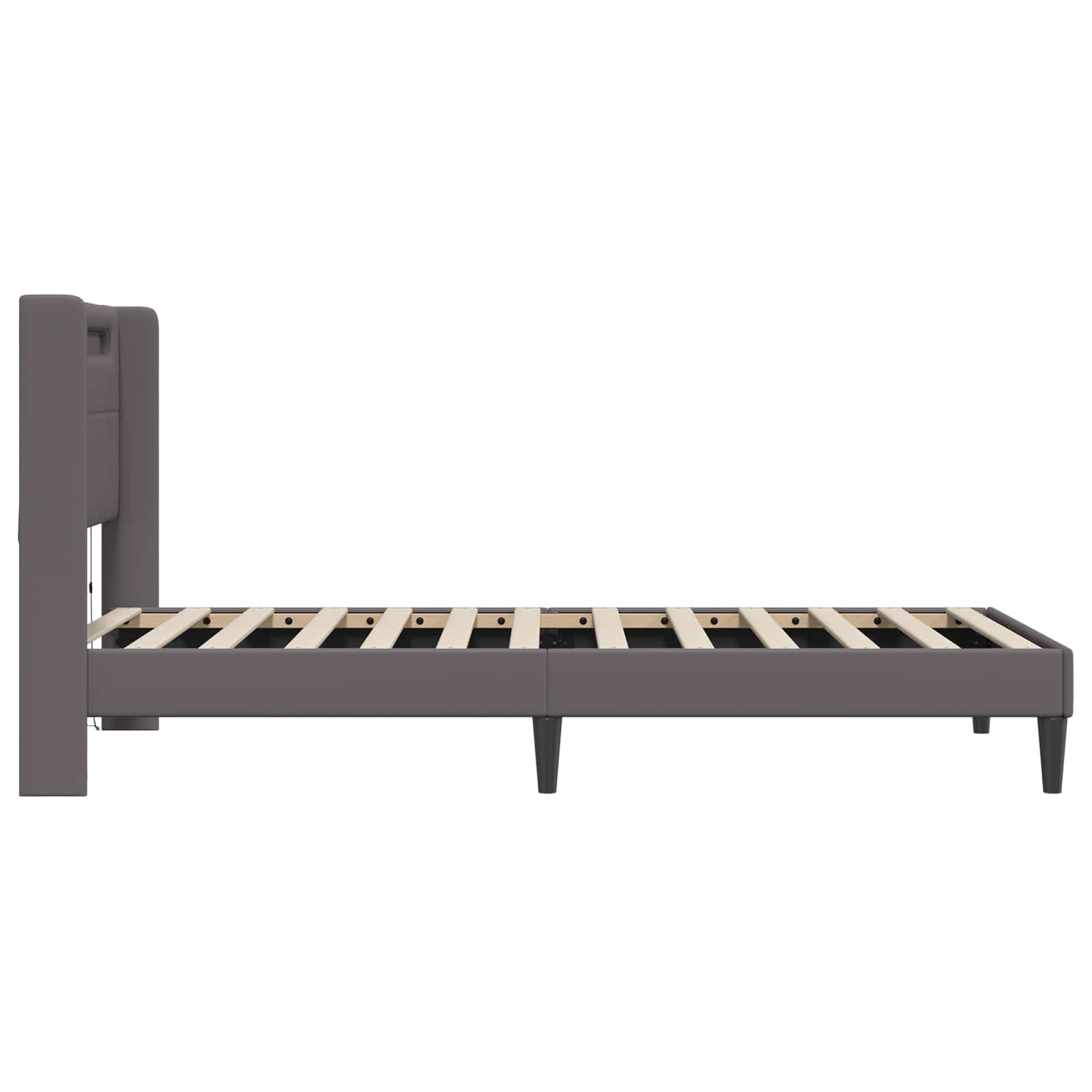 Krevetna konstrukcija Siva 100 x 200 cm Umjetna koža