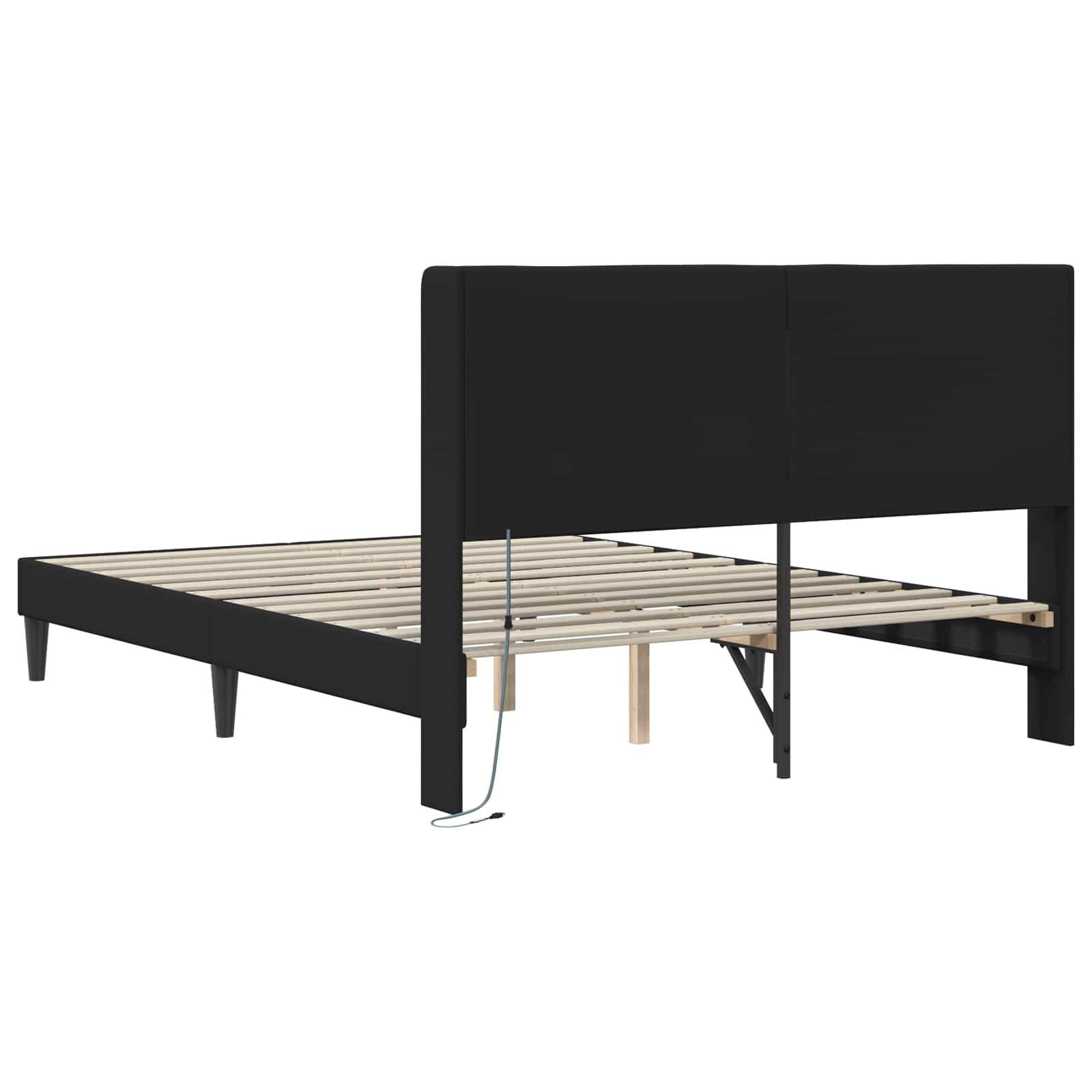 Krevetna konstrukcija Crna 140 x 190 cm Umjetna koža